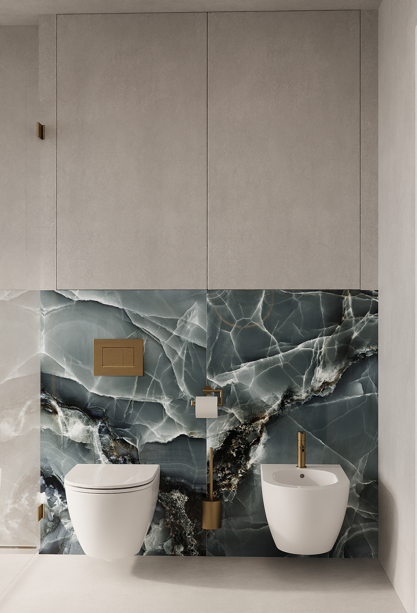 Bathroom in two variations of ONYX marble — Изображение №3 — Графика, 3D на Dprofile