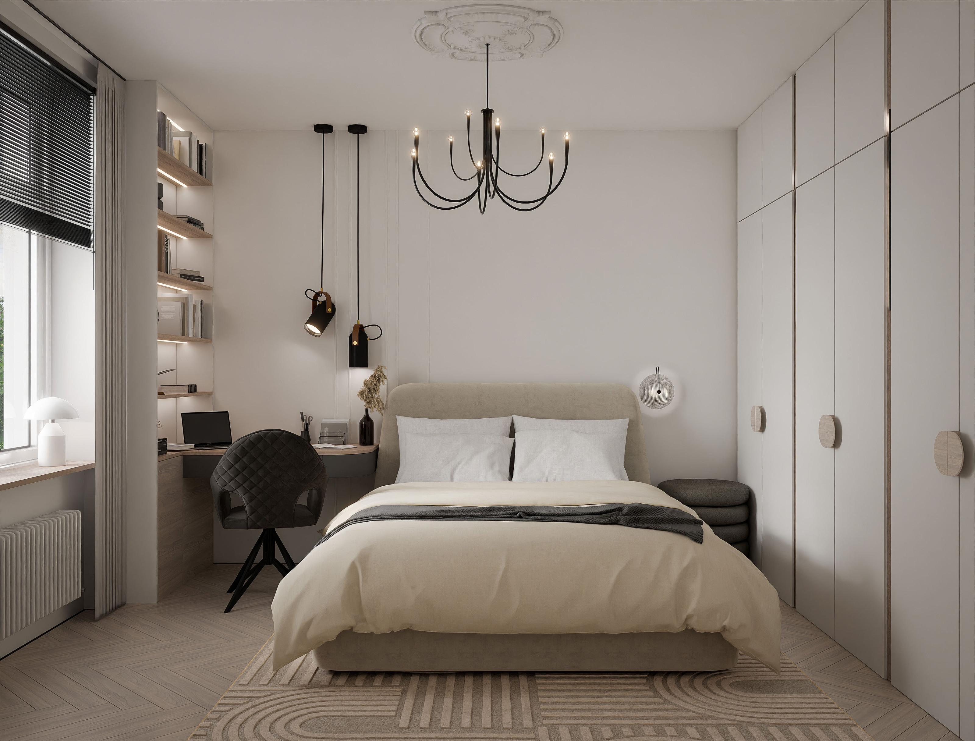 modern japandi interior visualization — Изображение №10 — Графика, 3D на Dprofile