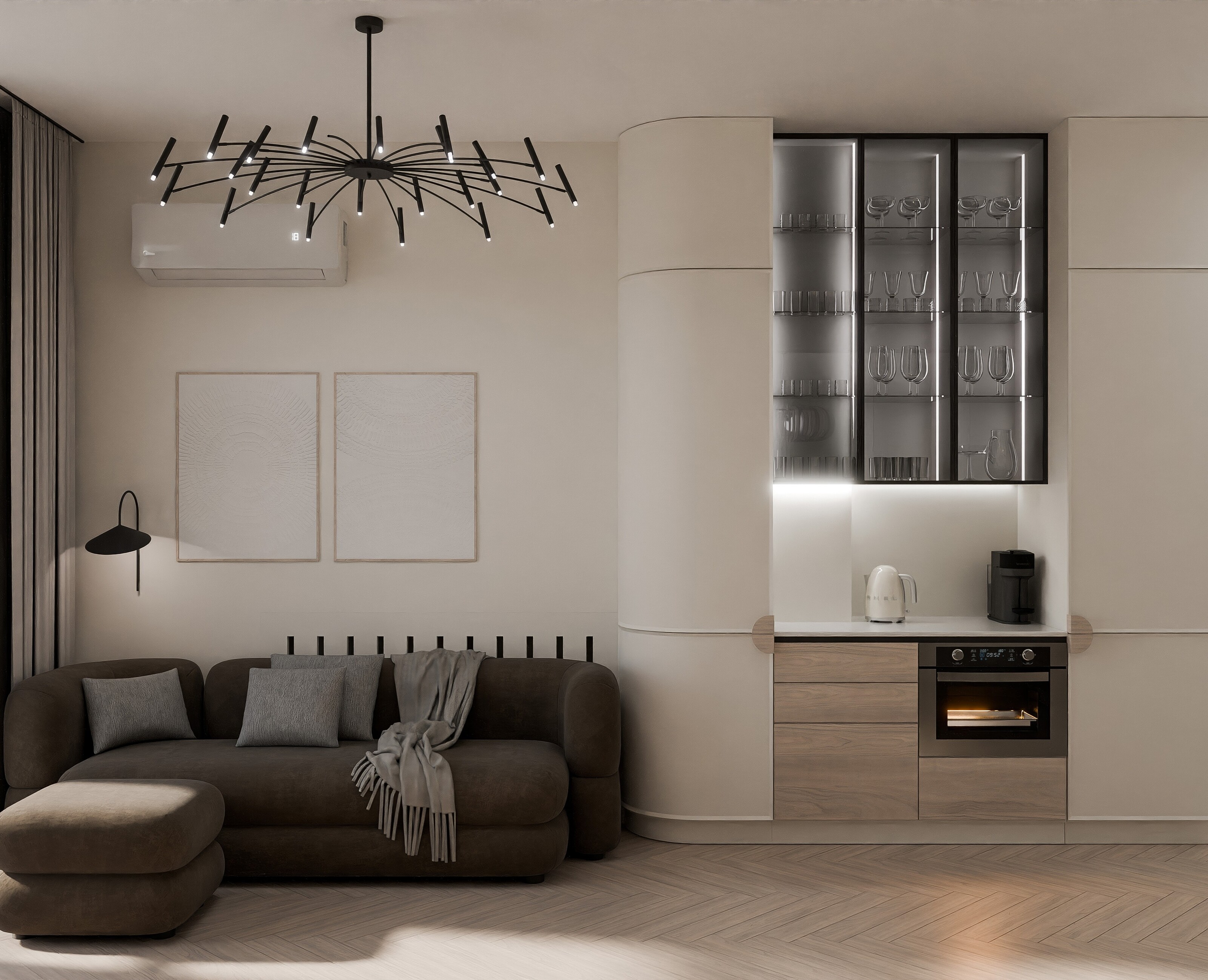 modern japandi interior visualization на Dprofile