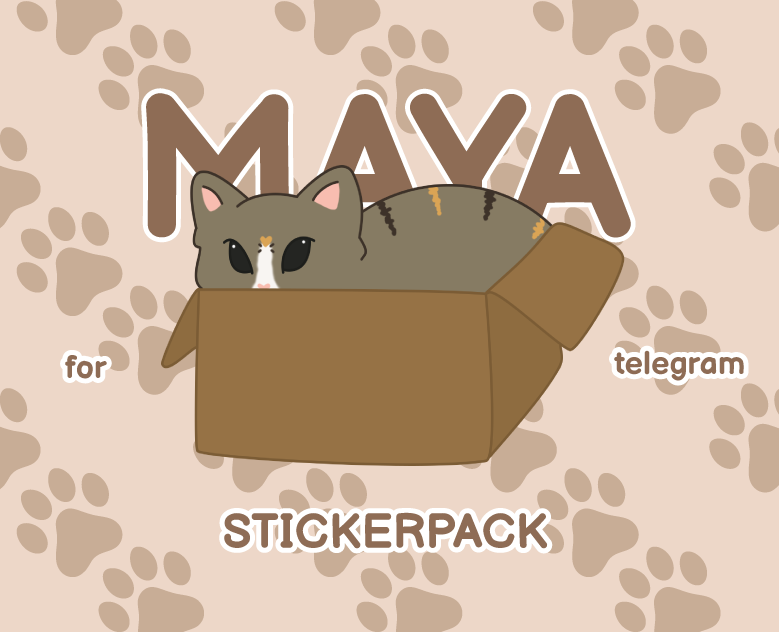 maya stickerpack for telegram — Иллюстрация на Dprofile