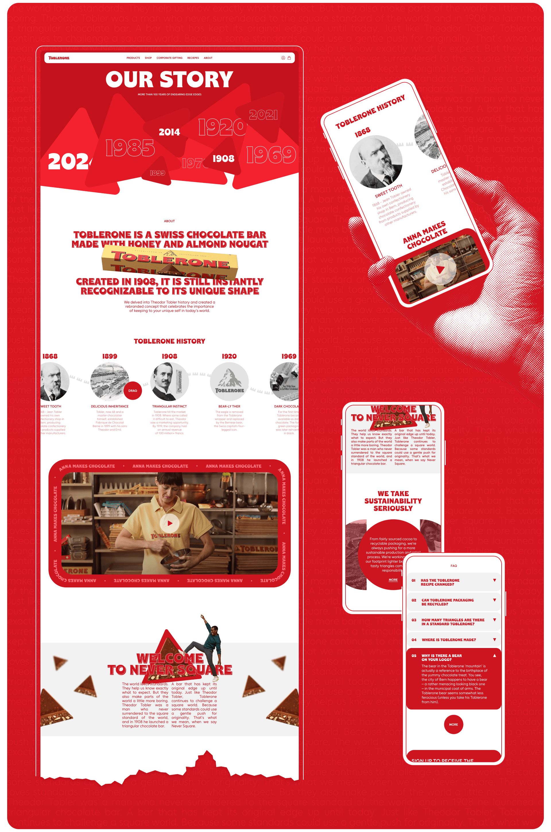 TOBLERONE | Corporate website redesign — Изображение №12 — Интерфейсы на Dprofile