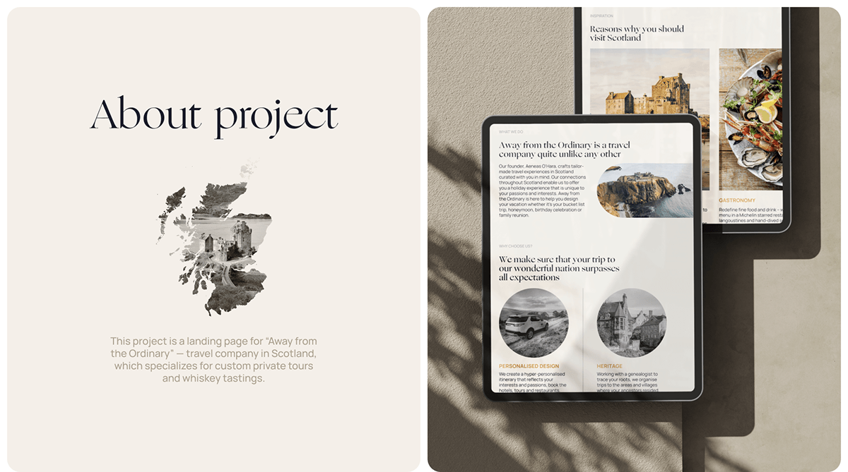 Away from the ordinary | Landing page — Изображение №2 — Интерфейсы на Dprofile