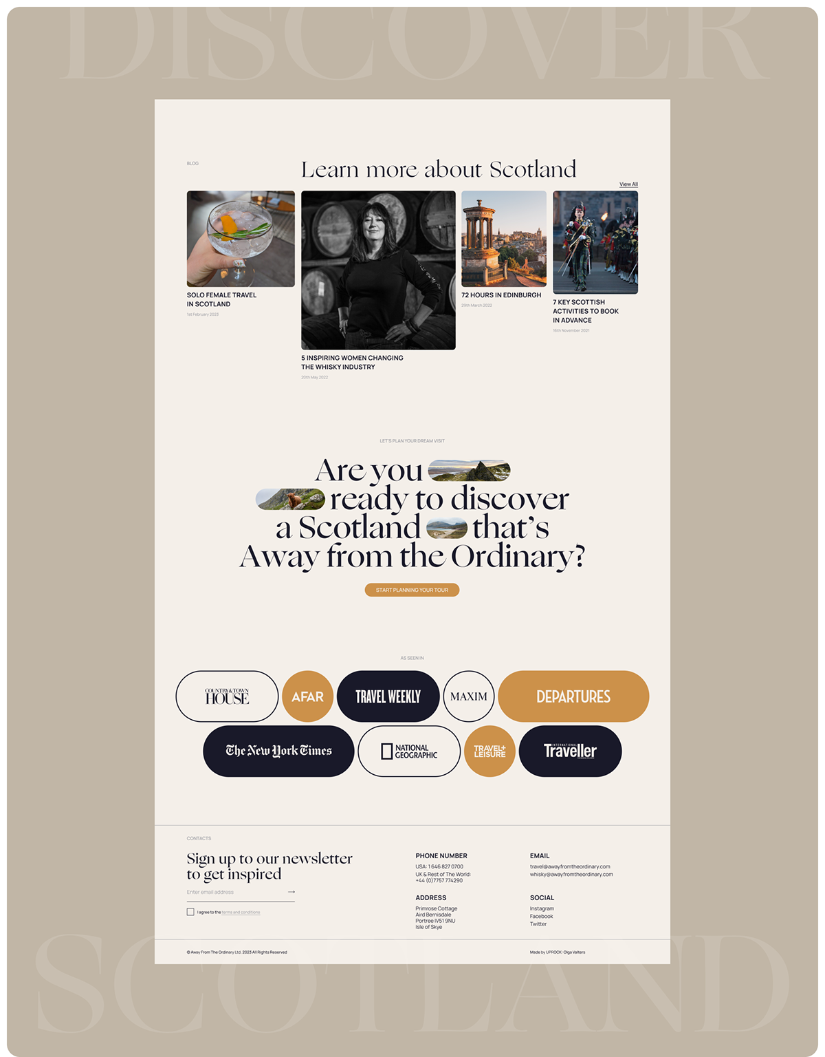 Away from the ordinary | Landing page — Изображение №9 — Интерфейсы на Dprofile