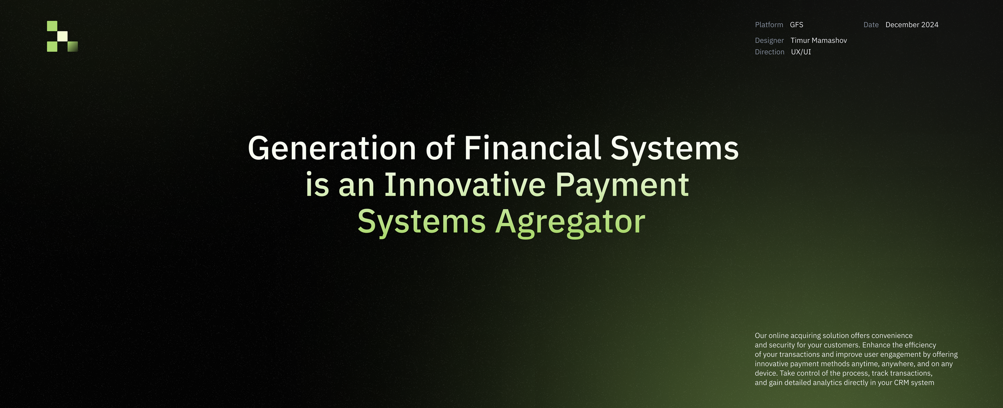 GFS Innovative payment infrastructure — Изображение №1 — Интерфейсы на Dprofile