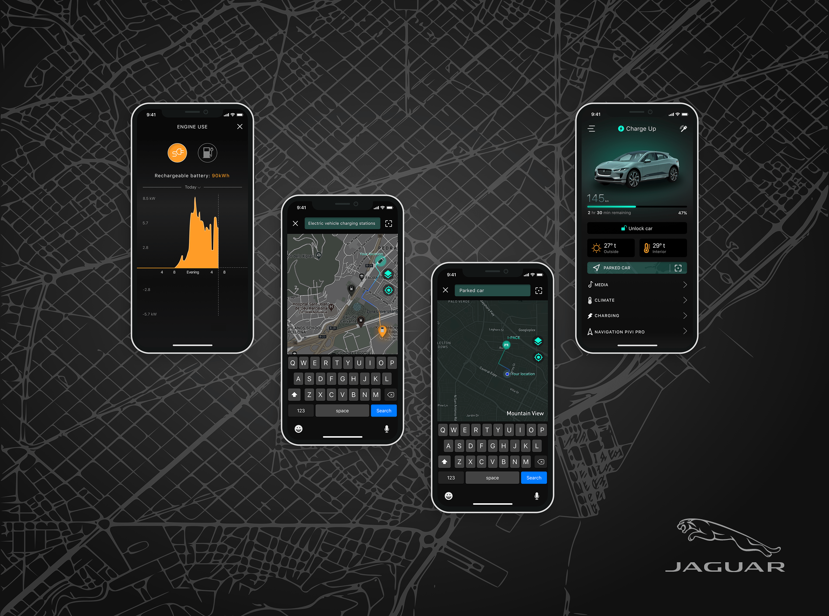 Jaguar I-PACE challenge 2021 — Изображение №2 — Интерфейсы, Анимация на Dprofile