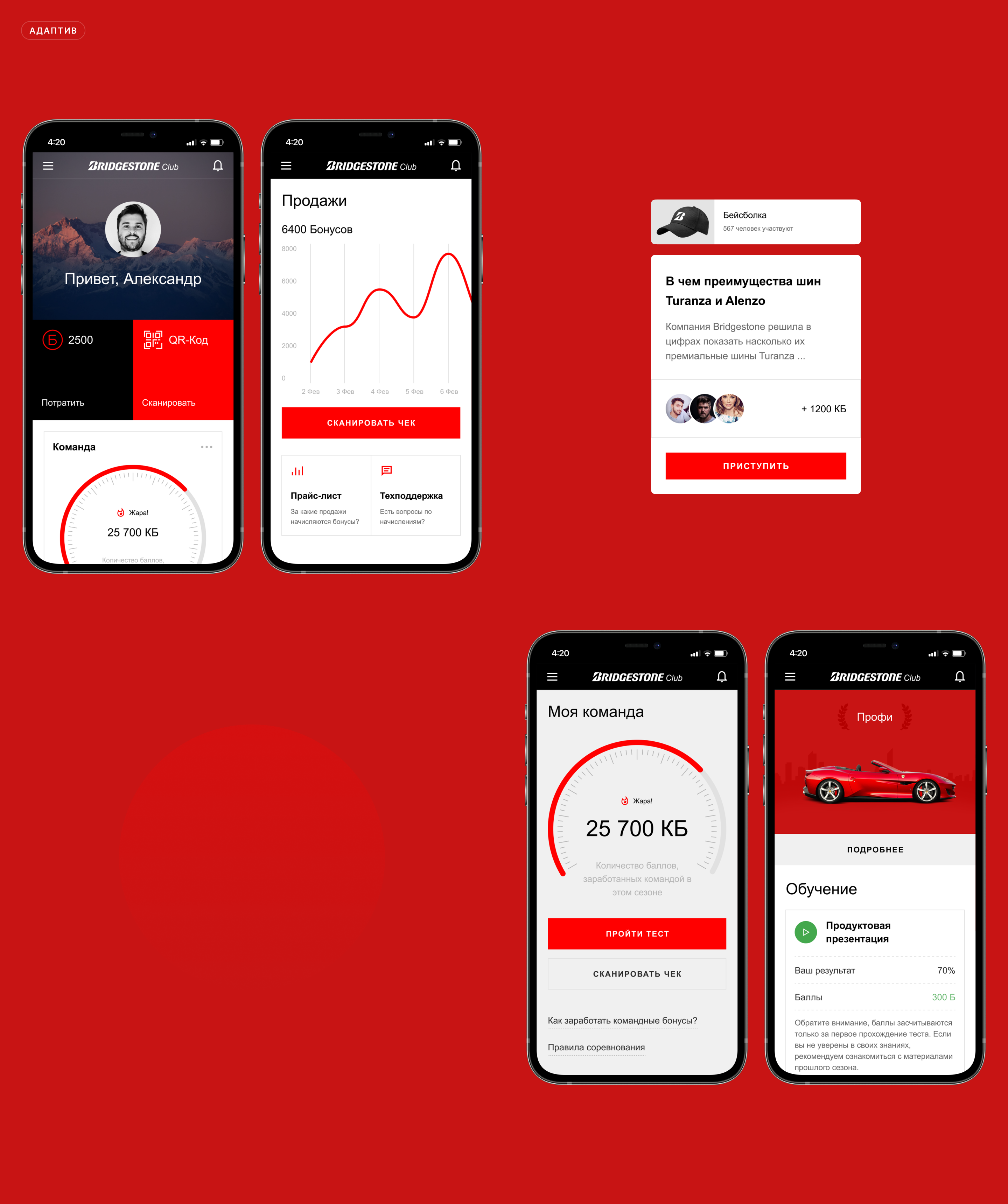 Bridgestone club — Изображение №9 — Интерфейсы на Dprofile