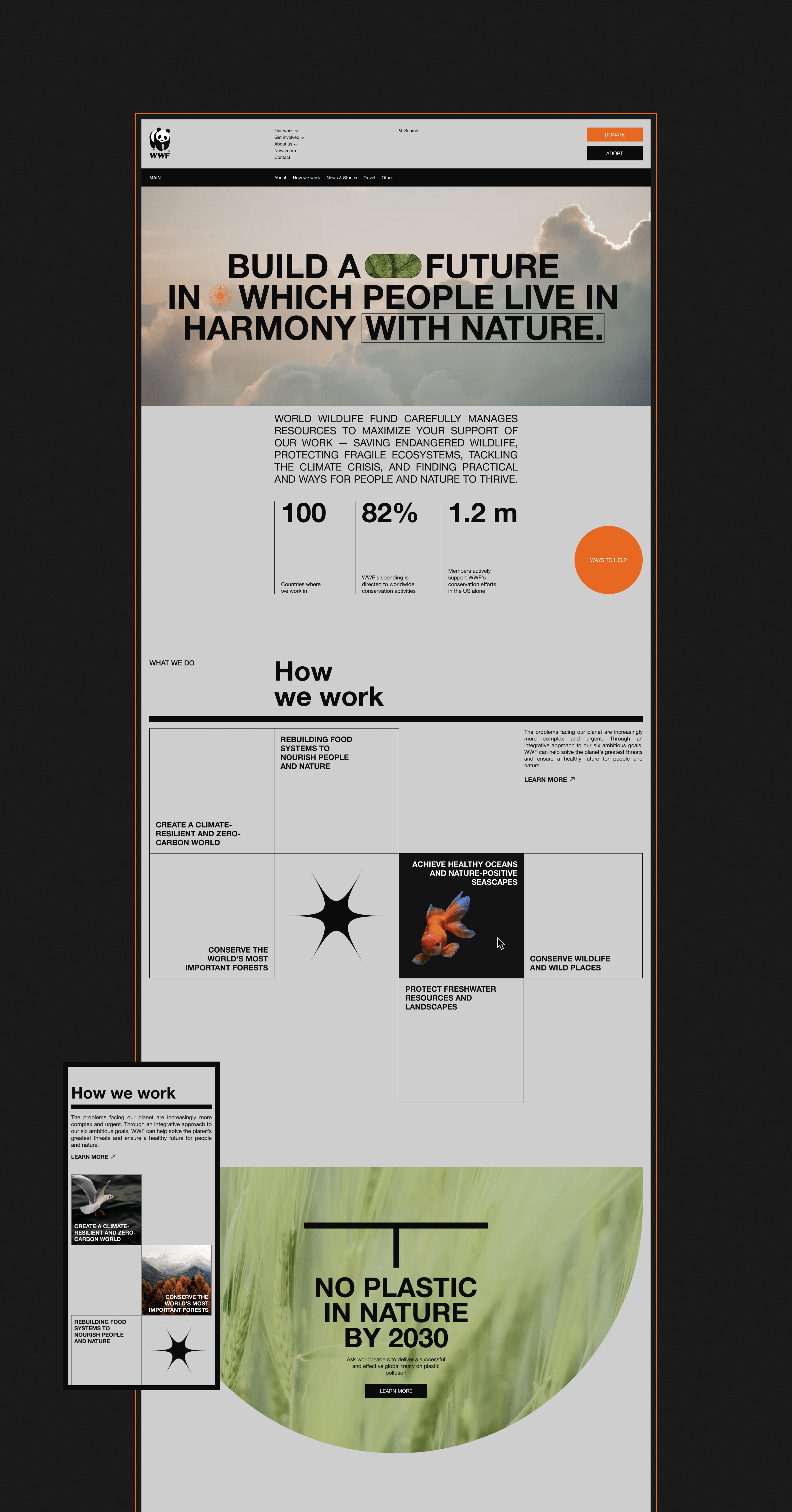 WWF | Corporate website — Изображение №2 — Интерфейсы на Dprofile