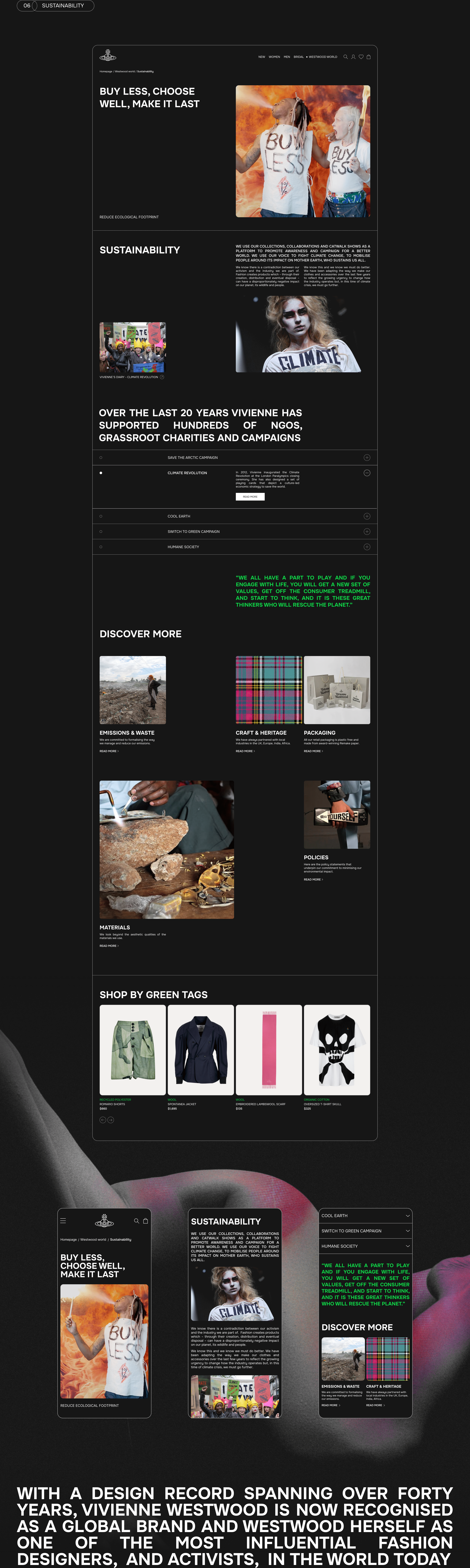 Vivienne Westwood | E-commerce — Изображение №7 — Анимация, Интерфейсы на Dprofile