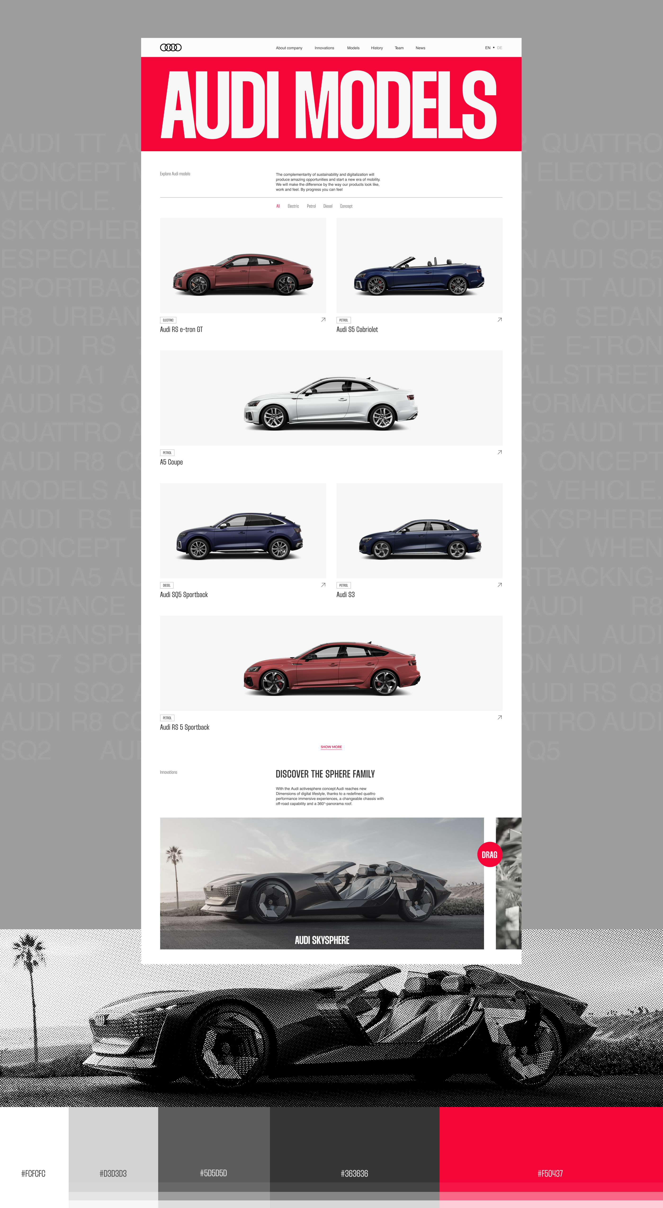Redesign AUDI Corporate website — Изображение №5 — Интерфейсы на Dprofile