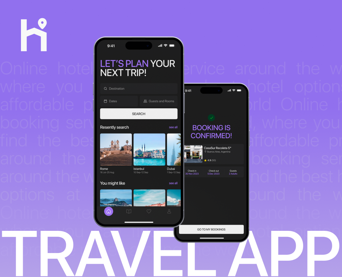 Journey travel app — Интерфейсы на Dprofile