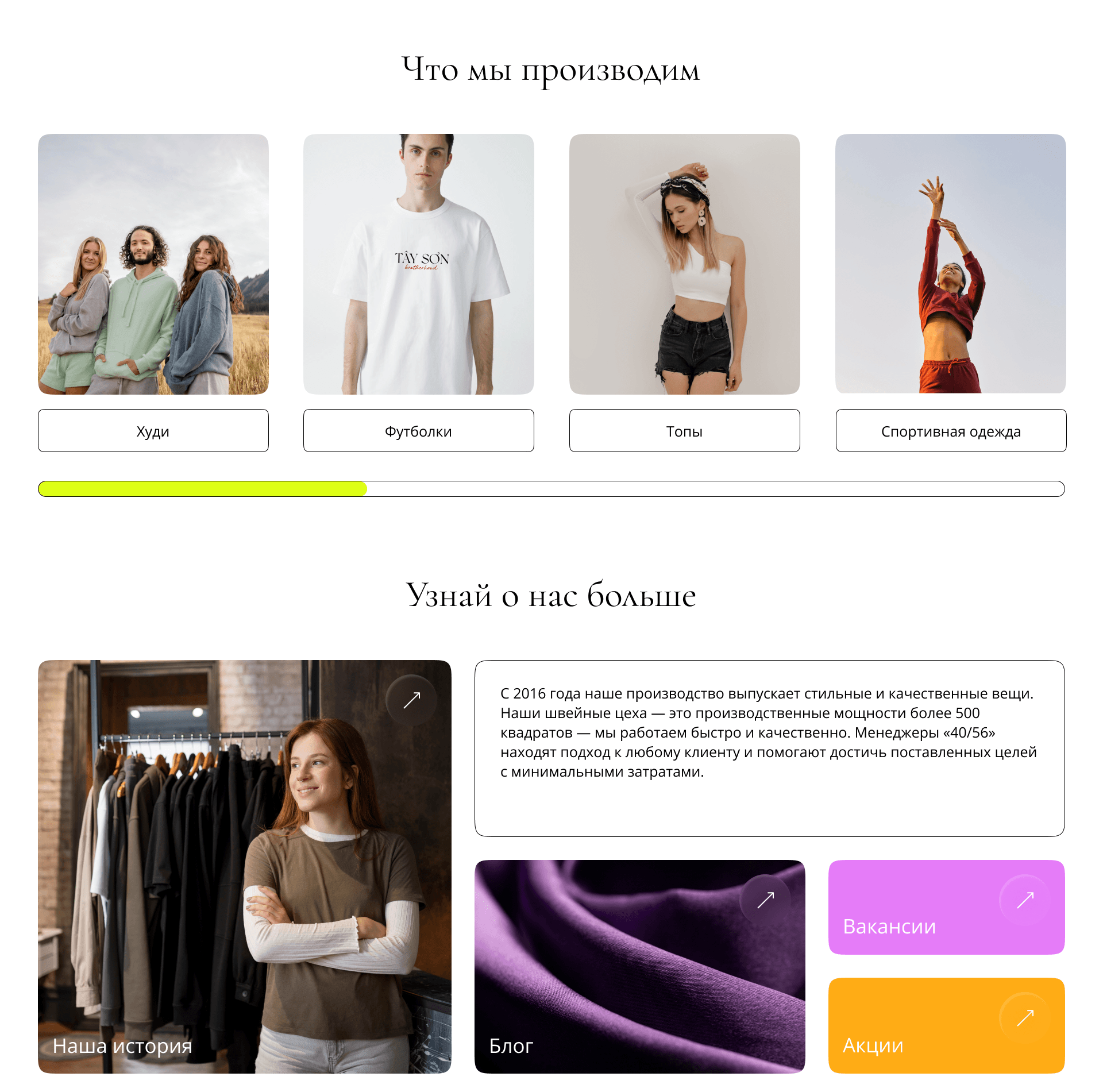 Website for a sewing factory | UX/UI Design Concept — Изображение №6 — Интерфейсы, Анимация на Dprofile