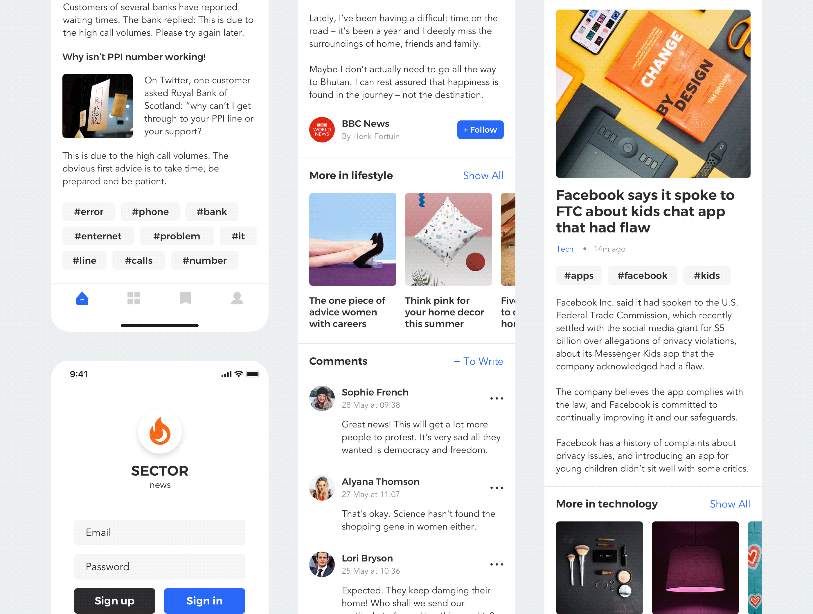 Sector News — Изображение №10 — Интерфейсы на Dprofile