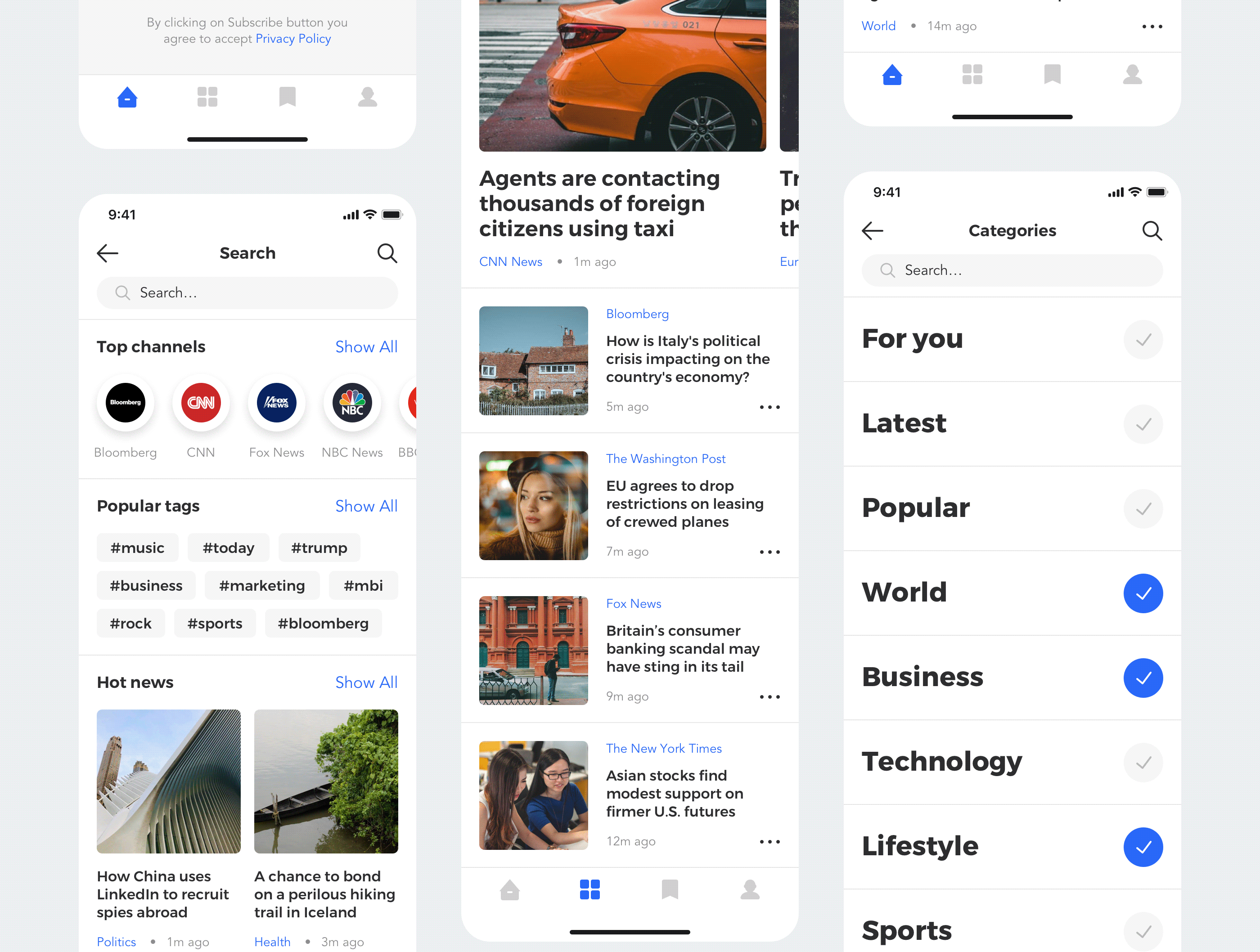 Sector News — Изображение №6 — Интерфейсы на Dprofile