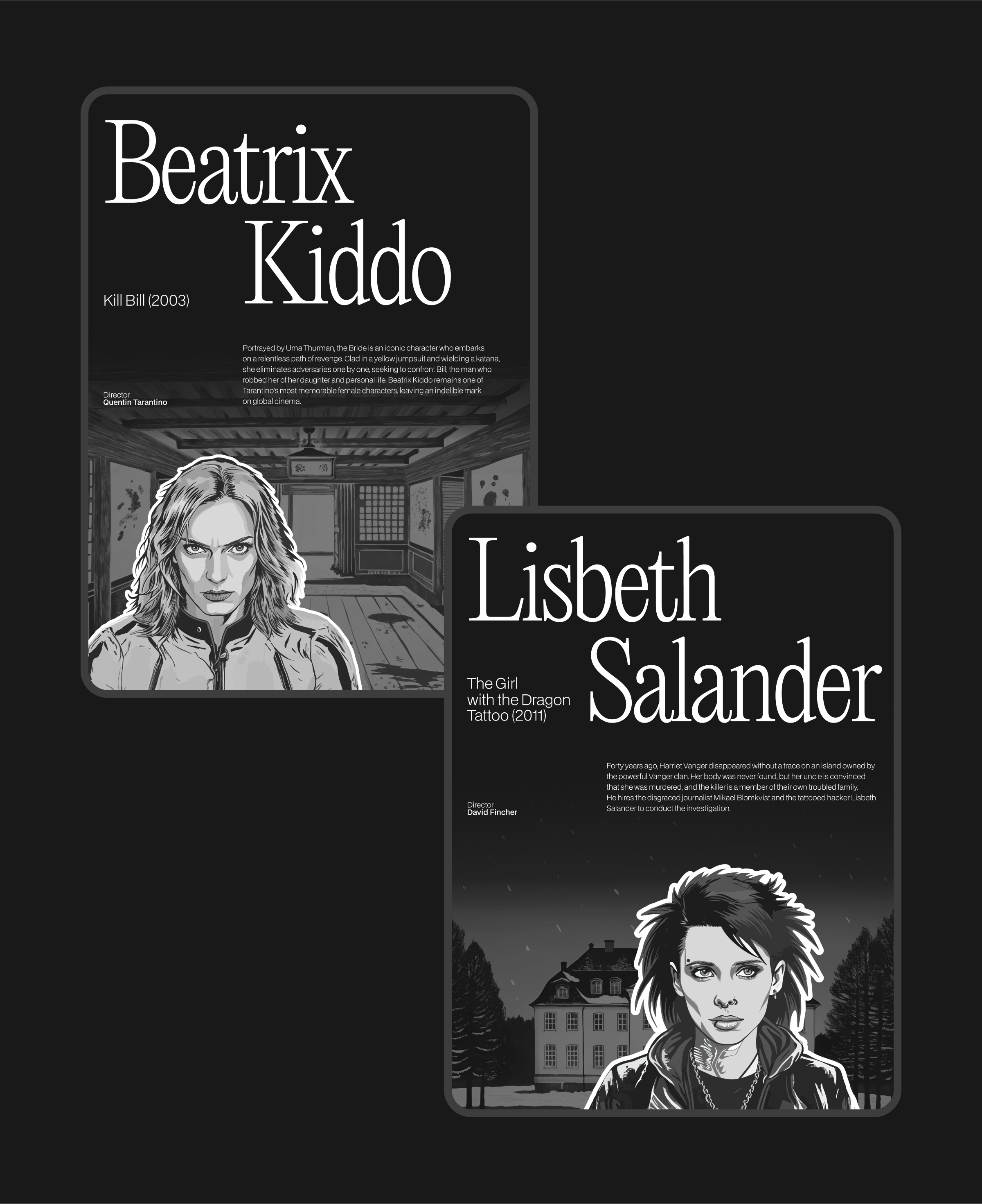 LONGRID 8 strong female characters in movies — Изображение №9 — Интерфейсы, Иллюстрация на Dprofile