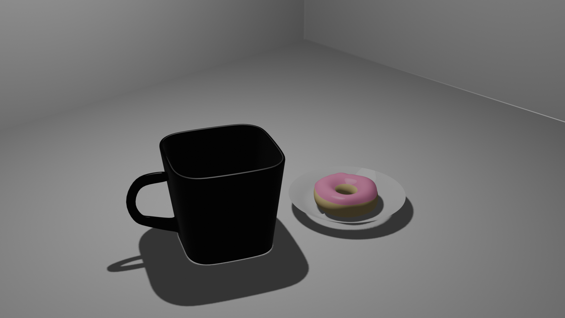 Кружка и пончик — Изображение №1 — Иллюстрация, 3D на Dprofile