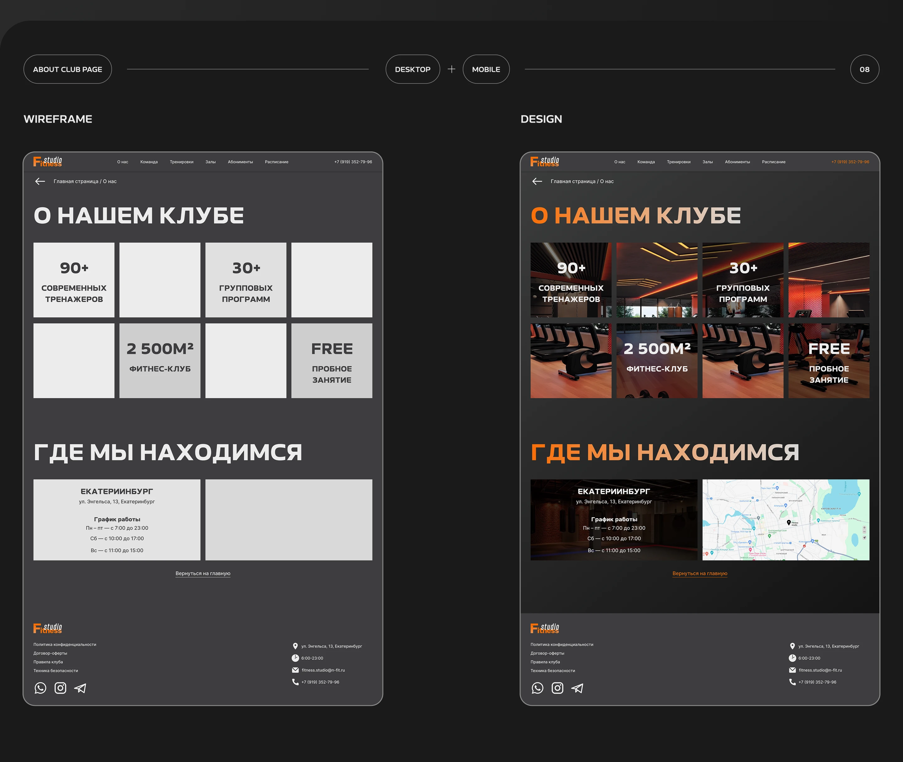 Fitness studio — Изображение №9 — Интерфейсы, Брендинг на Dprofile