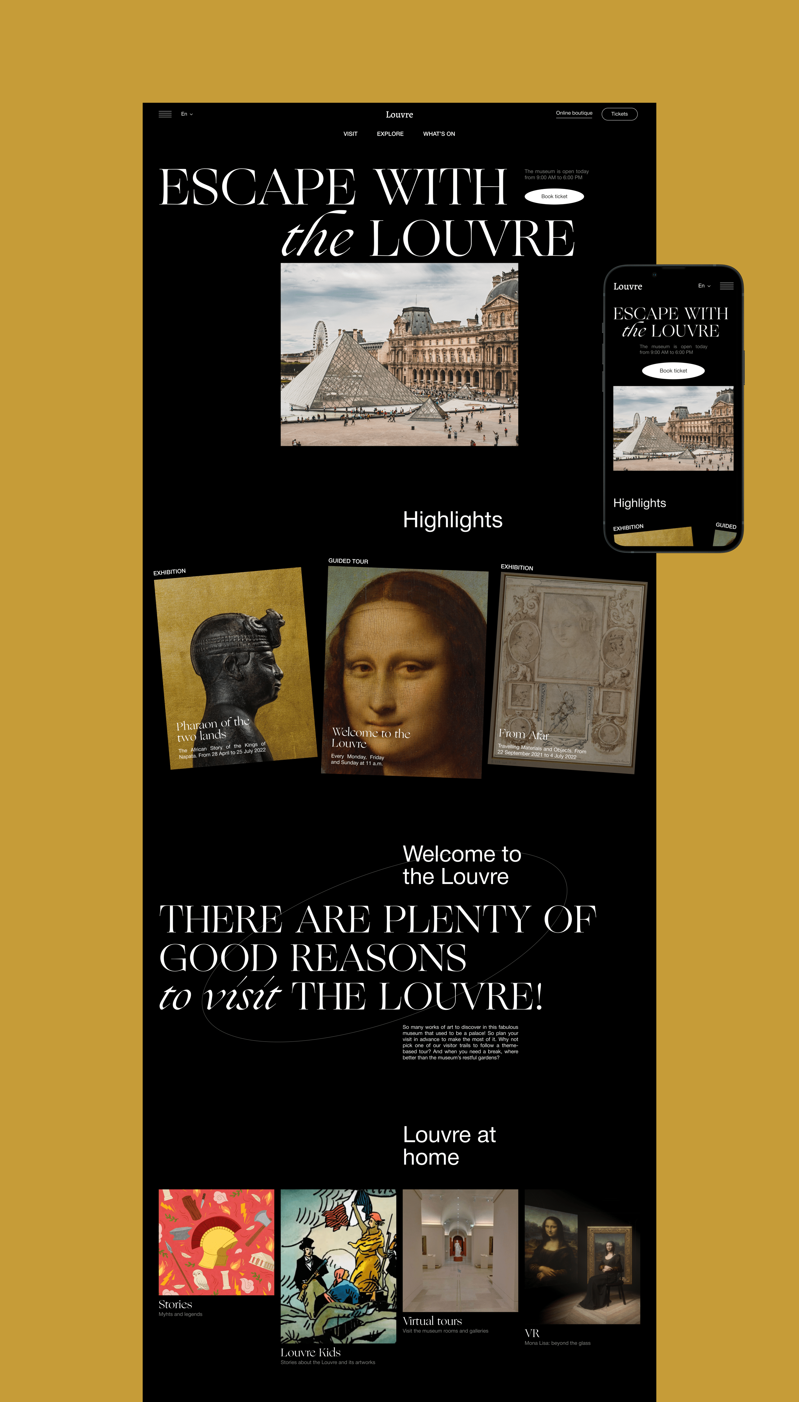 Louvre. Redesign — Изображение №2 — Интерфейсы на Dprofile
