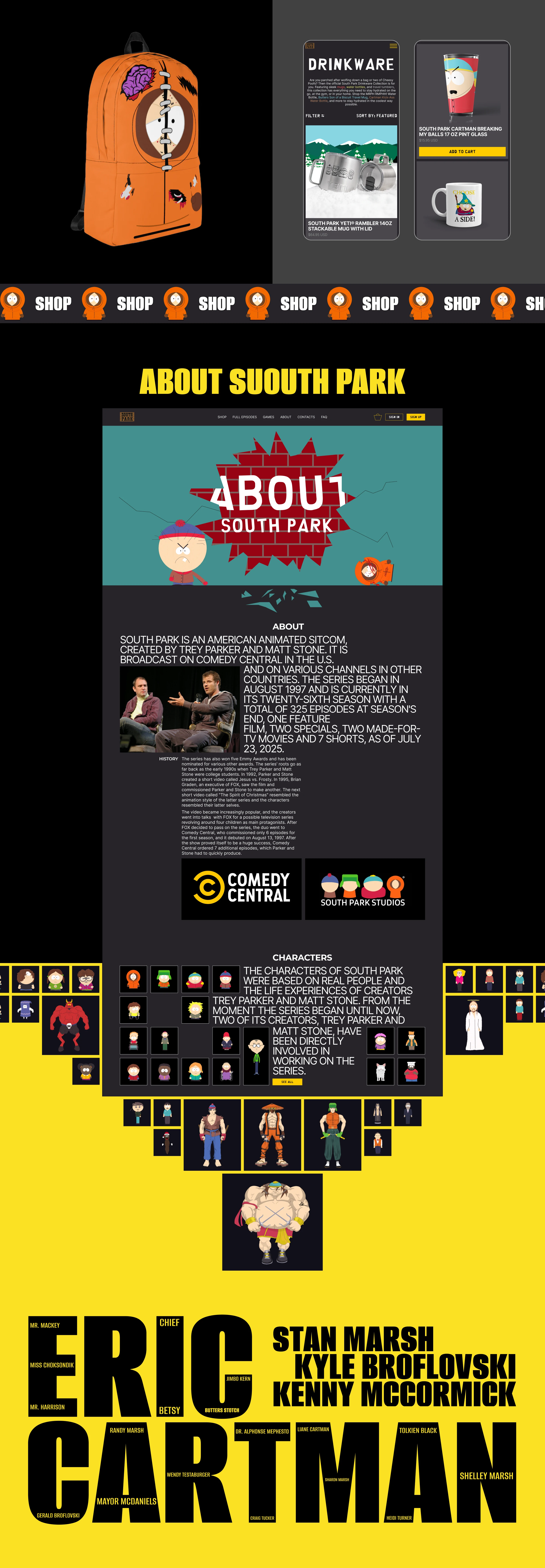 South Park — Изображение №4 — Интерфейсы, Брендинг на Dprofile