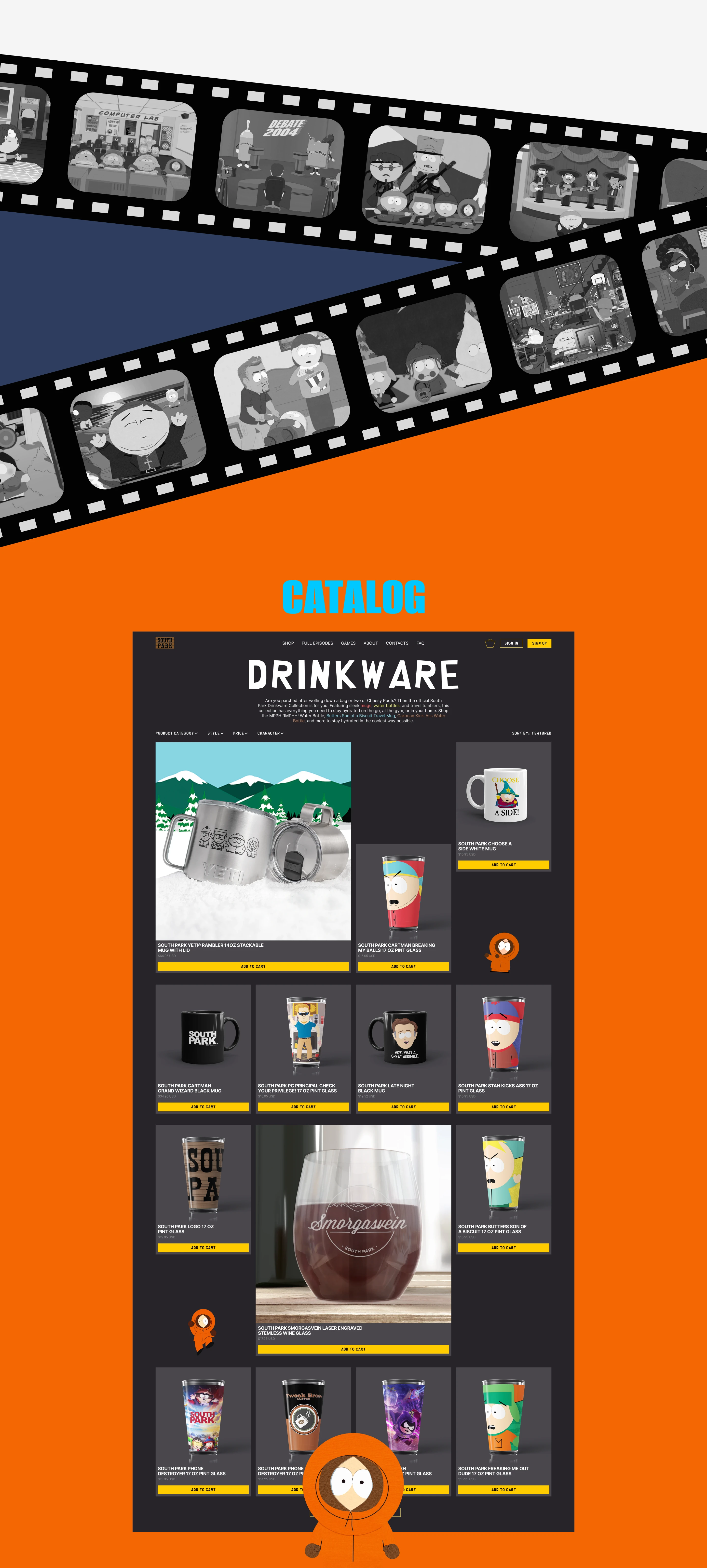 South Park — Изображение №3 — Интерфейсы, Брендинг на Dprofile