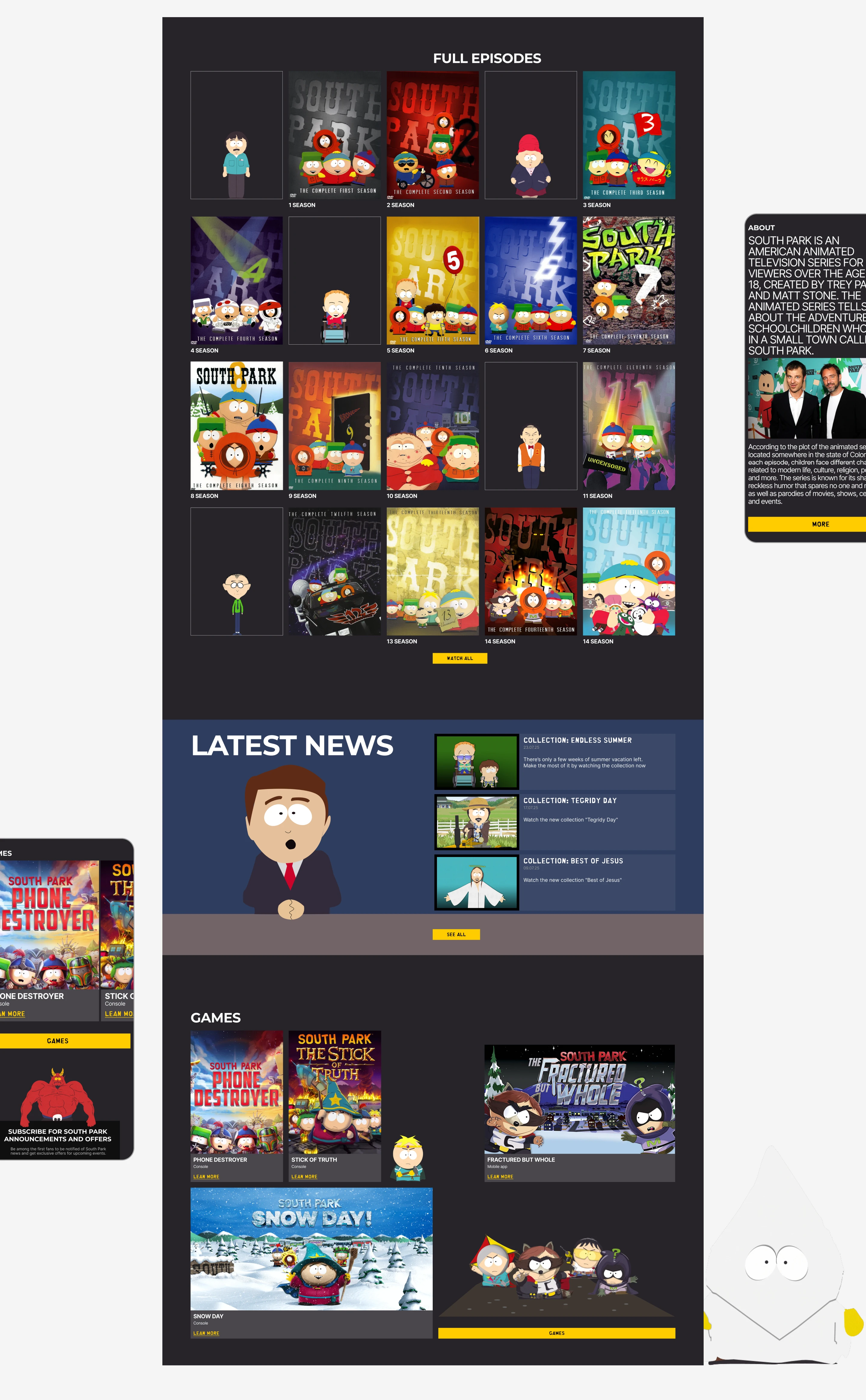 South Park — Изображение №2 — Интерфейсы, Брендинг на Dprofile