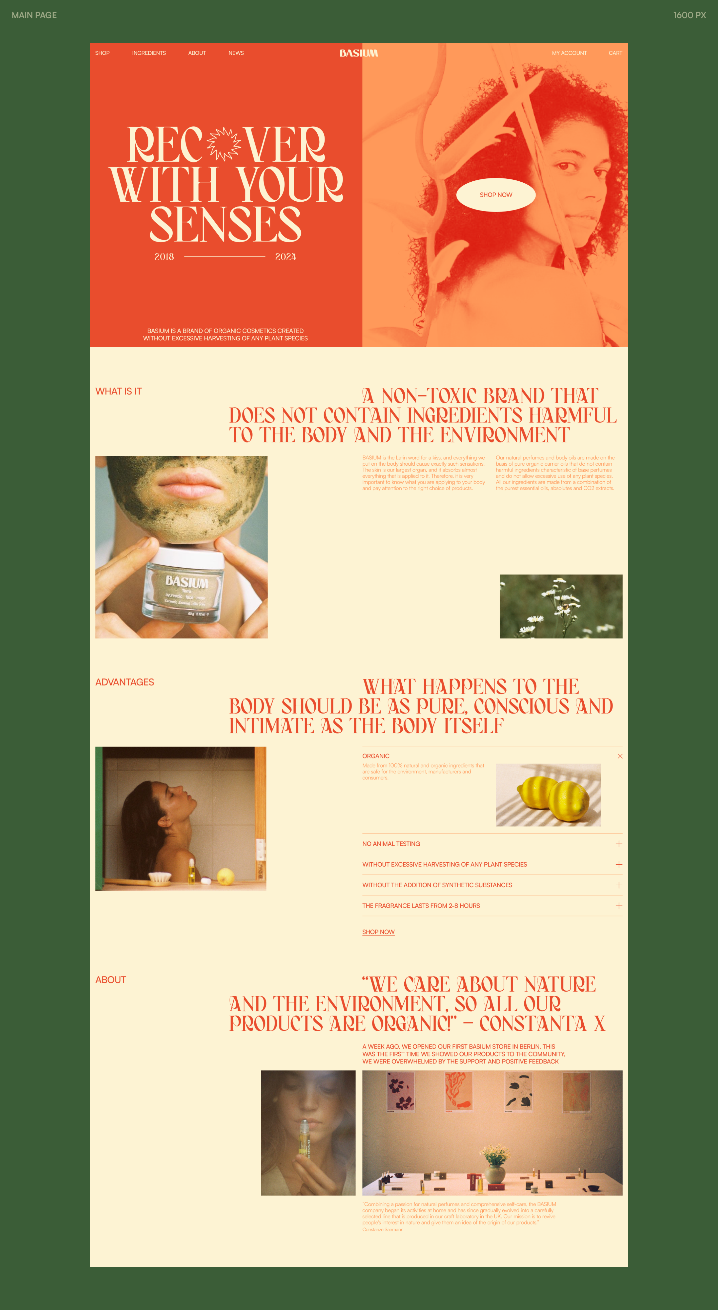 Basium Fragrances | Website redesign — Изображение №3 — Интерфейсы на Dprofile