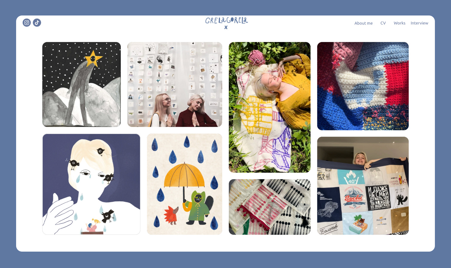 Portfolio website for @grelagorela — Изображение №3 — Интерфейсы, Графика на Dprofile