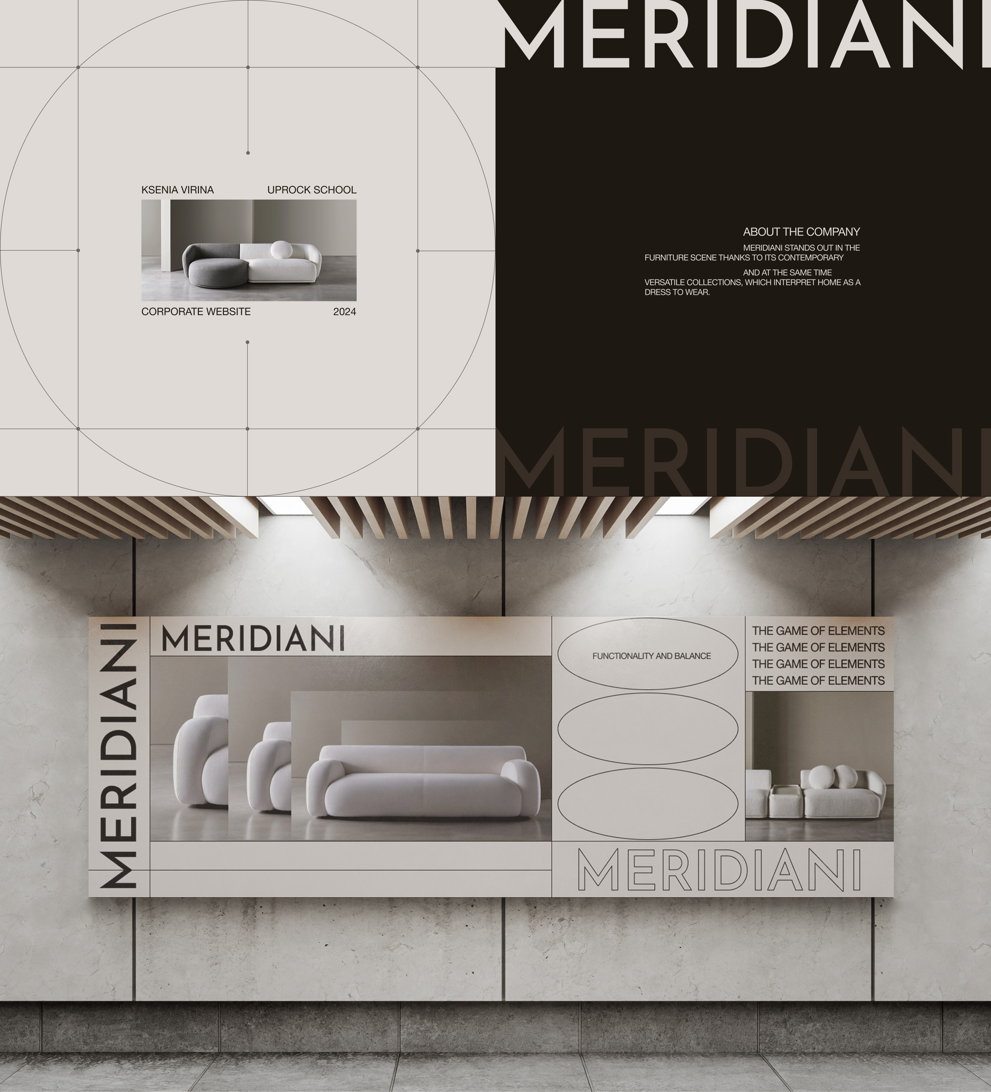 Corporate Website Redesign l MERIDIANI — Изображение №1 — Интерфейсы, Брендинг на Dprofile