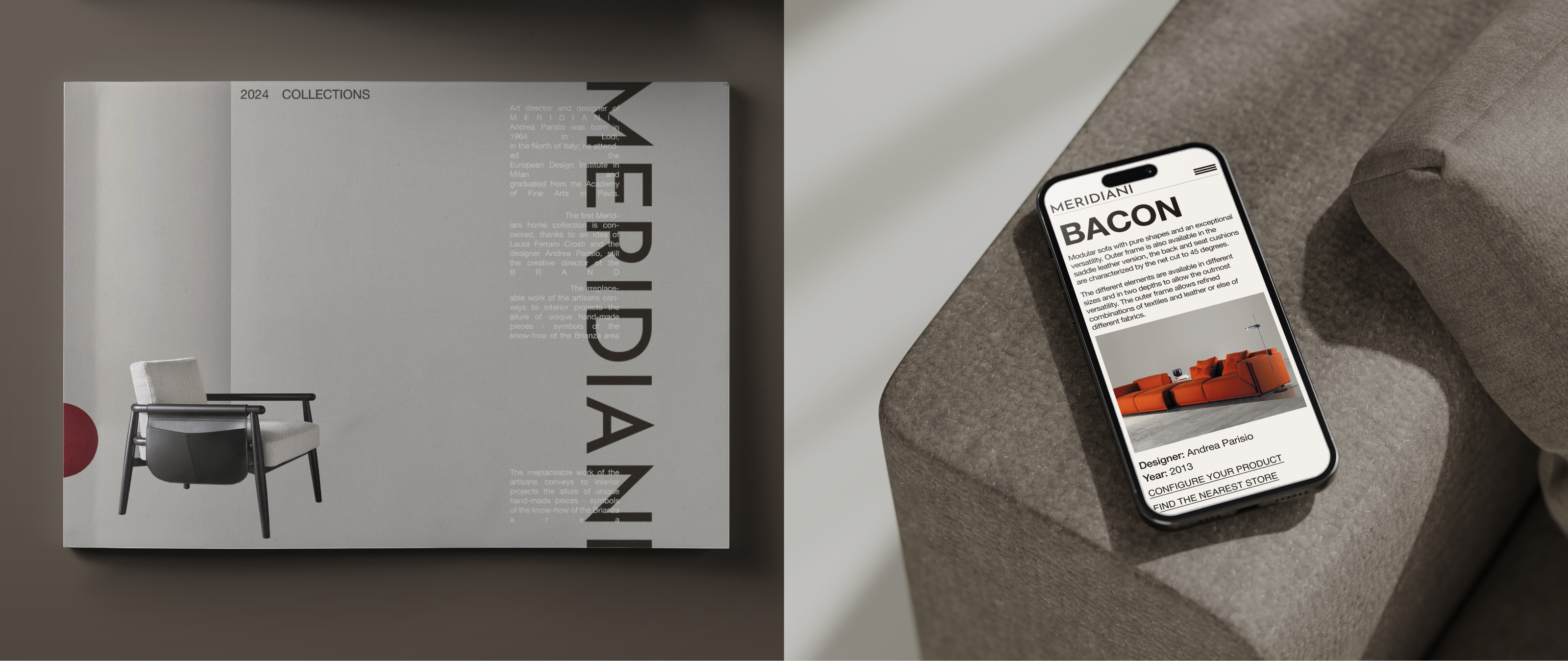 Corporate Website Redesign l MERIDIANI — Изображение №7 — Интерфейсы, Брендинг на Dprofile