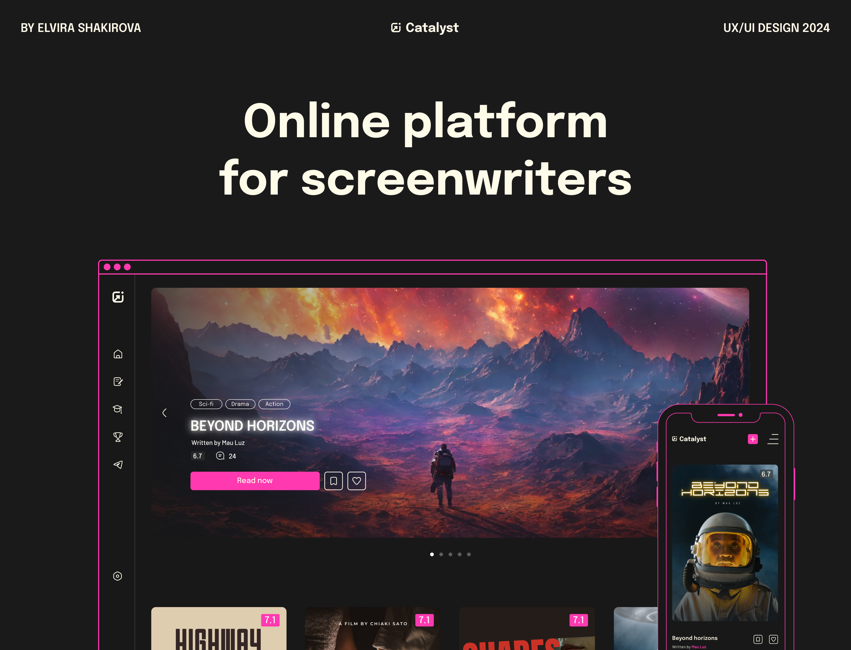 Онлайн платформа для сценаристов — Изображение №1 — Интерфейсы на Dprofile