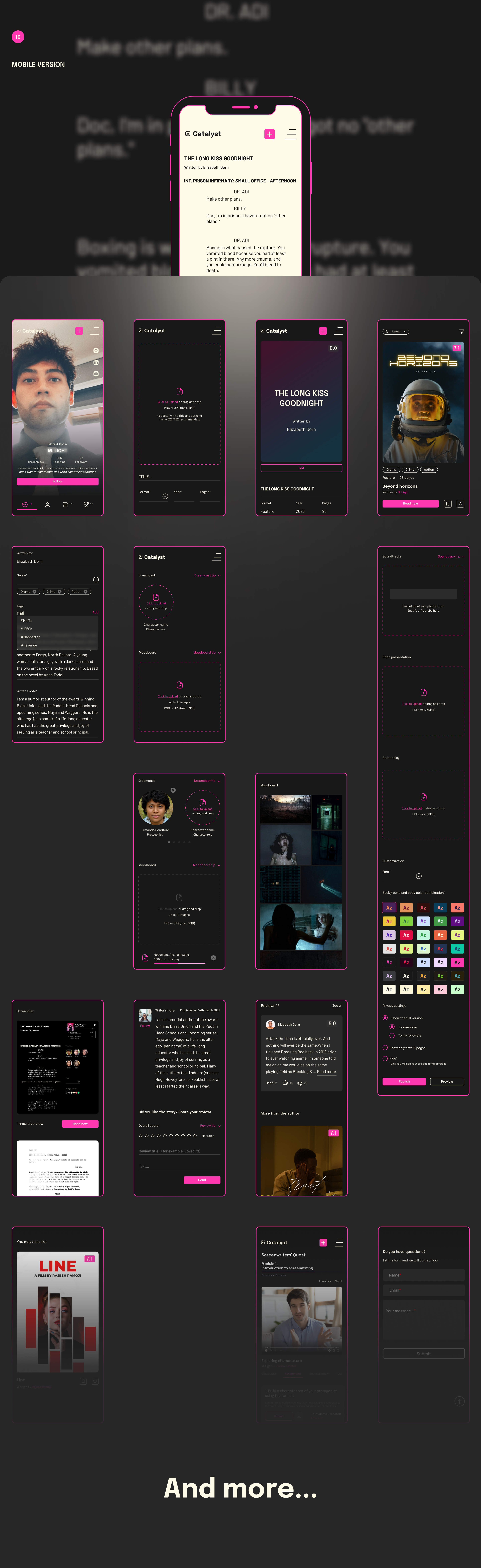 Онлайн платформа для сценаристов — Изображение №11 — Интерфейсы на Dprofile