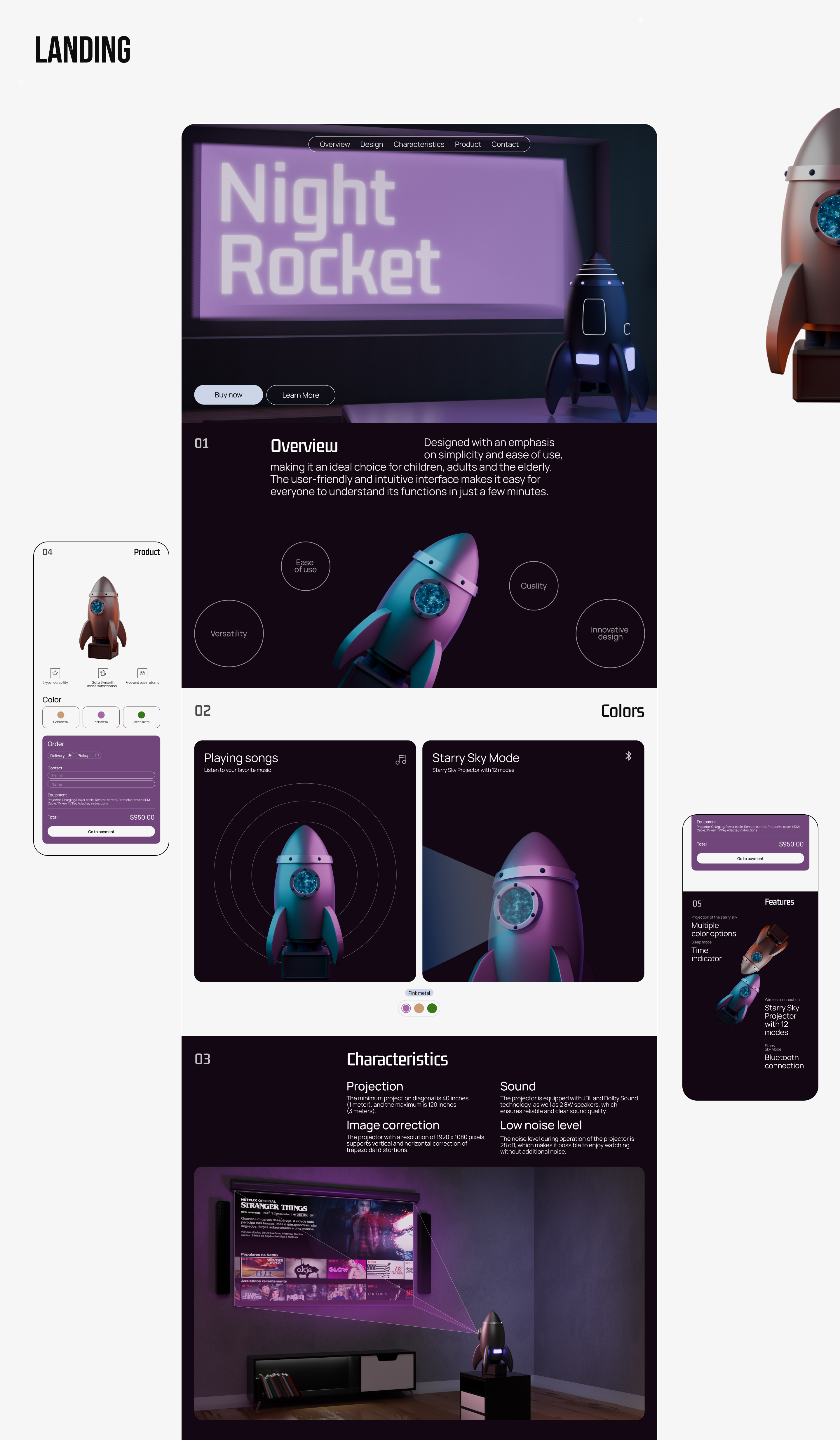 3D Product "Night Rocket"/Landing — Изображение №9 — Интерфейсы на Dprofile