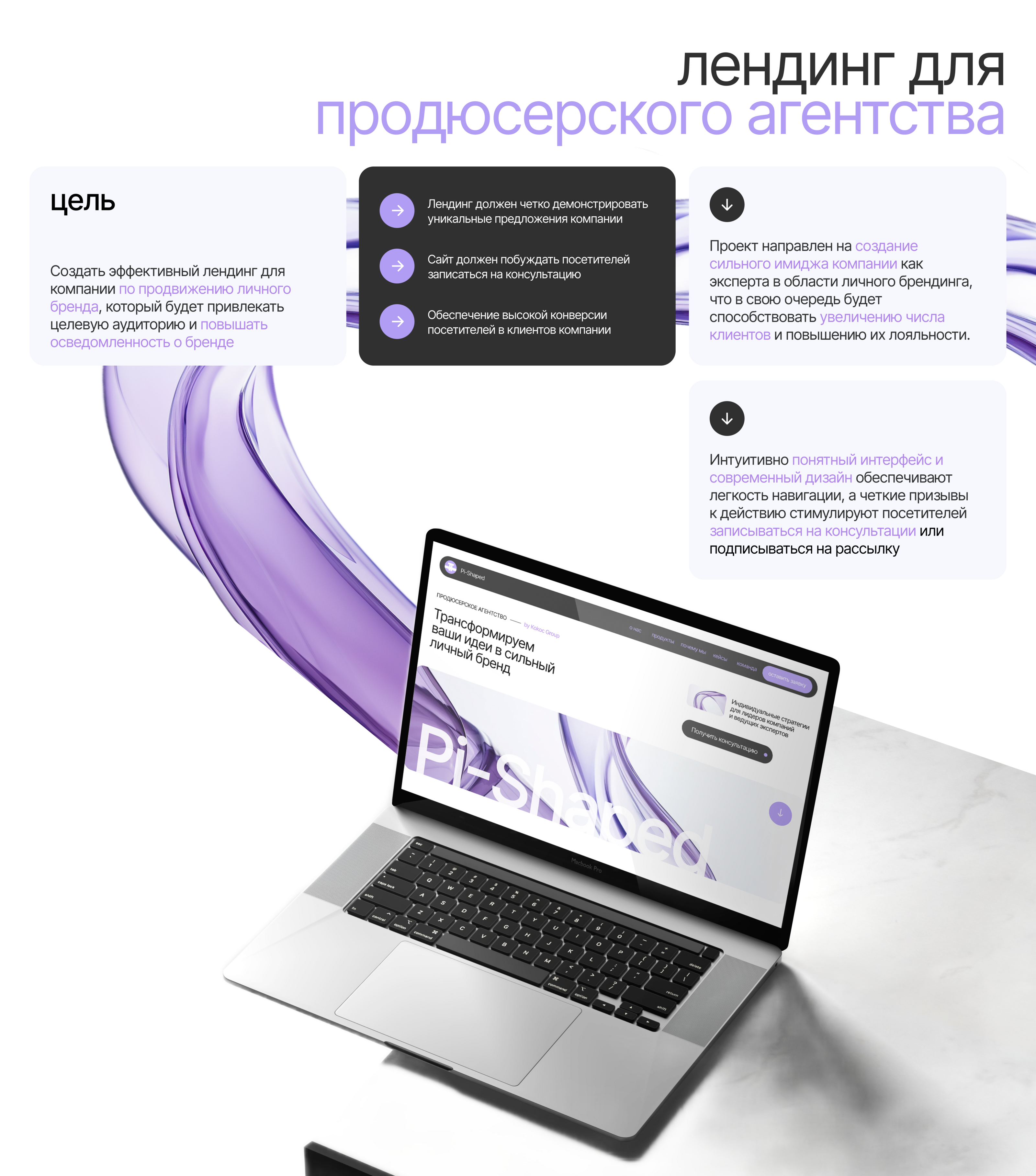 Pi-Shaped | Landing page — Изображение №2 — Интерфейсы, Иллюстрация на Dprofile