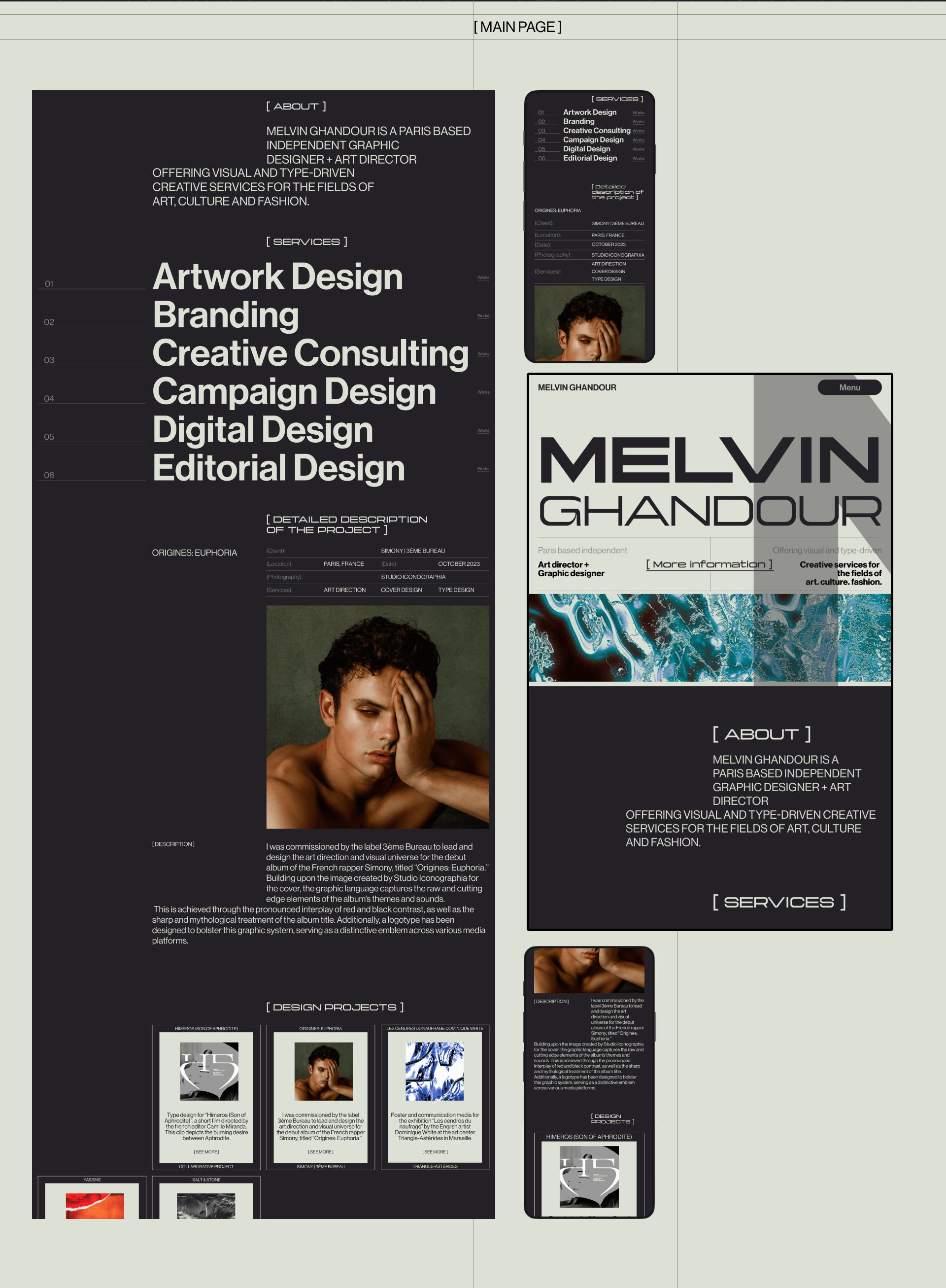 Melvin Ghandour Corporate Website — Изображение №2 — Интерфейсы, Брендинг на Dprofile