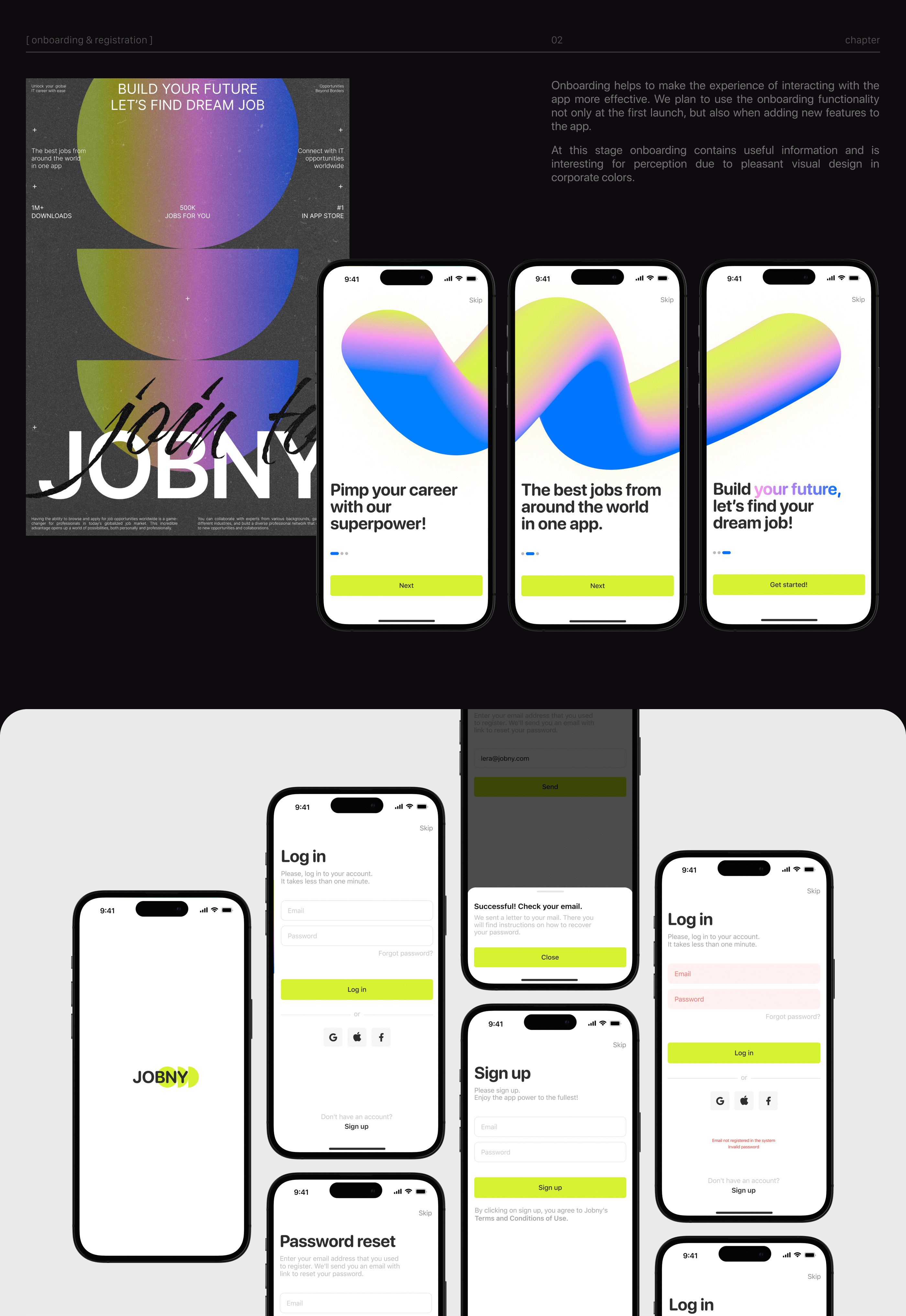 [ JOBNY Mobile App ] Job Search Service — Изображение №3 — Интерфейсы на Dprofile