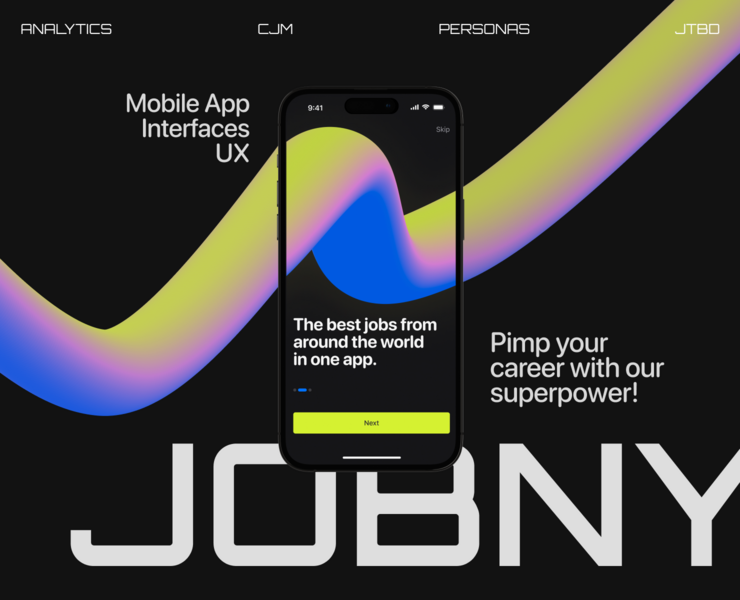 [ JOBNY Mobile App ] Job Search Service — Интерфейсы на Dprofile