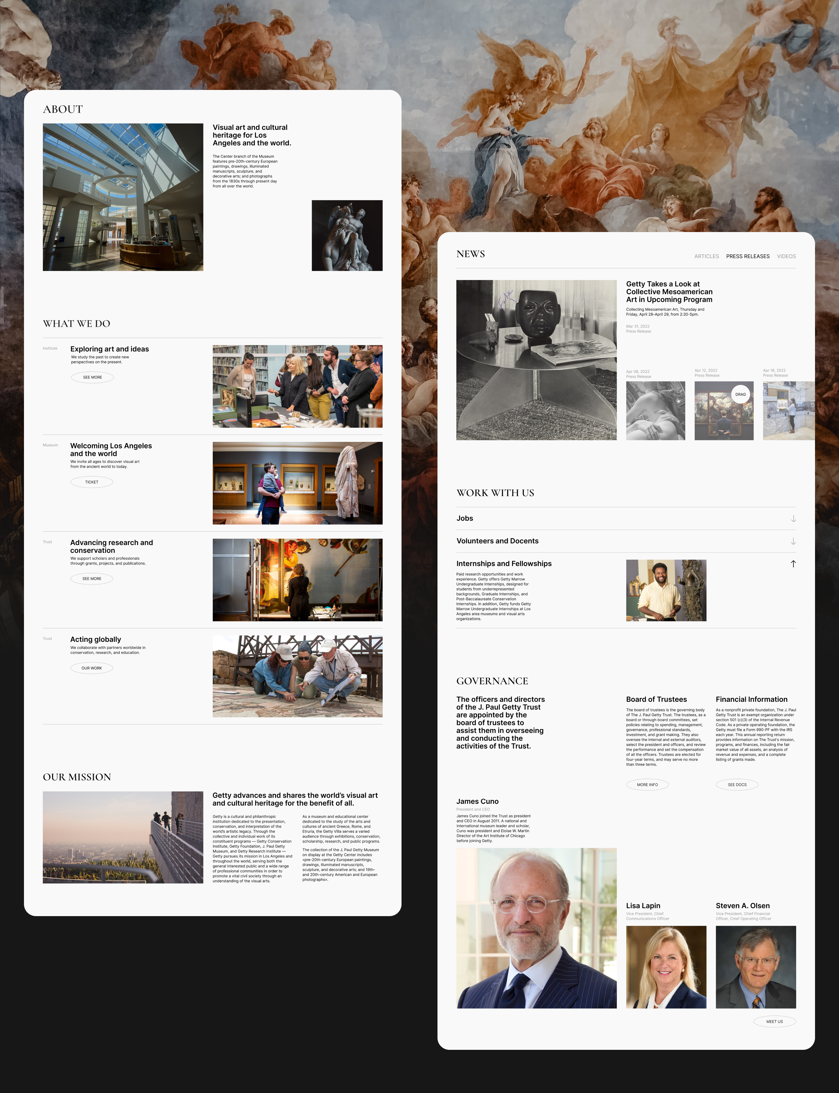 Getty Center — Museum Website redesign — Изображение №11 — Интерфейсы, Брендинг на Dprofile