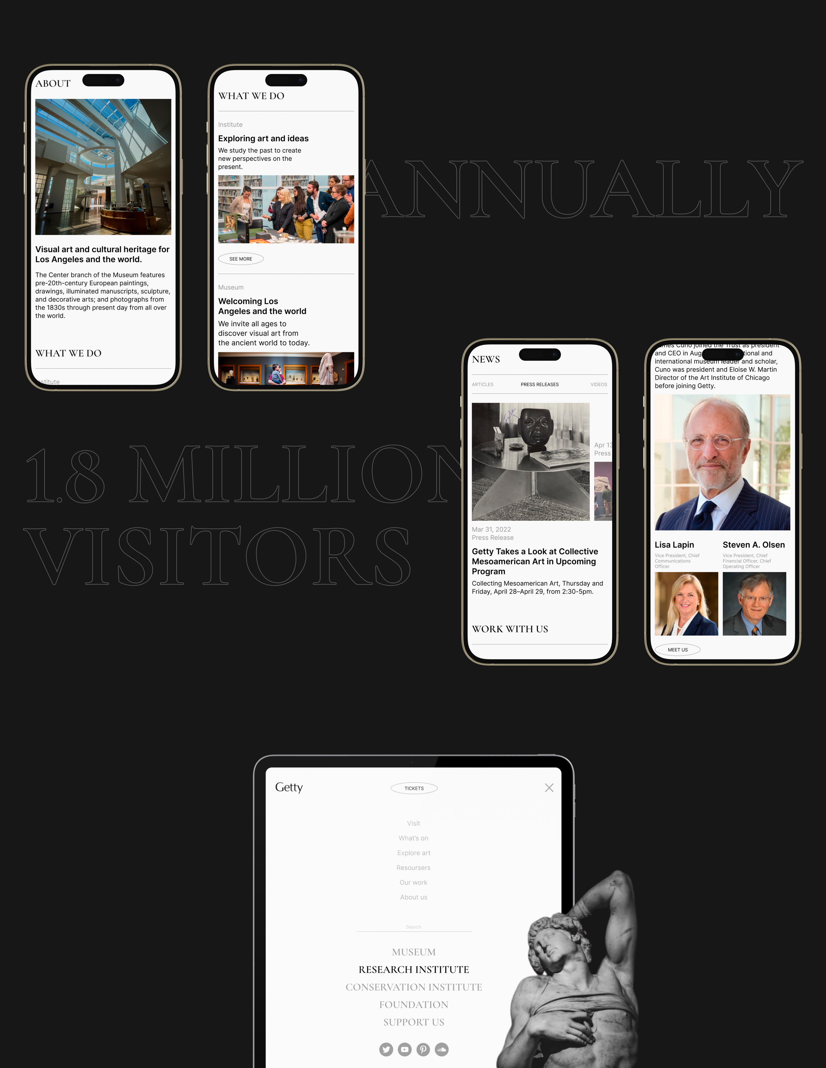Getty Center — Museum Website redesign — Изображение №12 — Интерфейсы, Брендинг на Dprofile