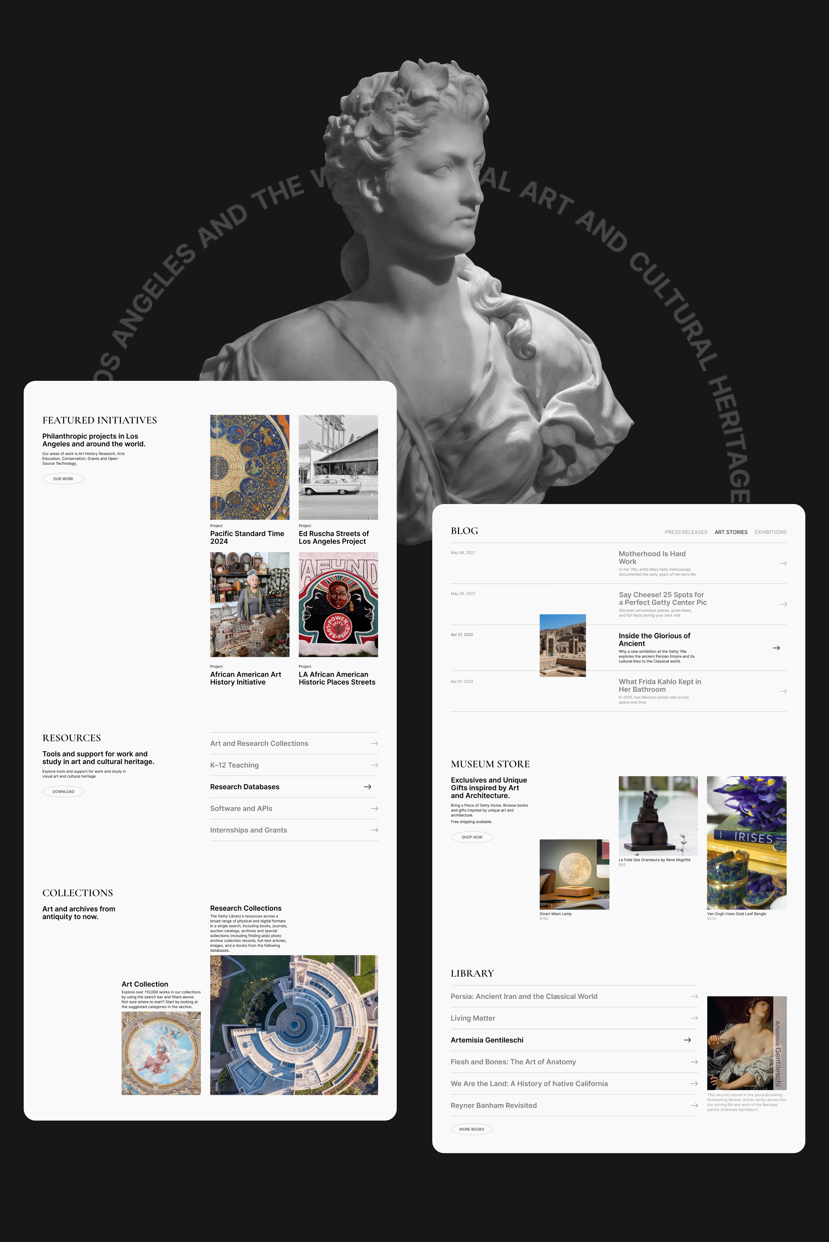 Getty Center — Museum Website redesign — Изображение №3 — Интерфейсы, Брендинг на Dprofile