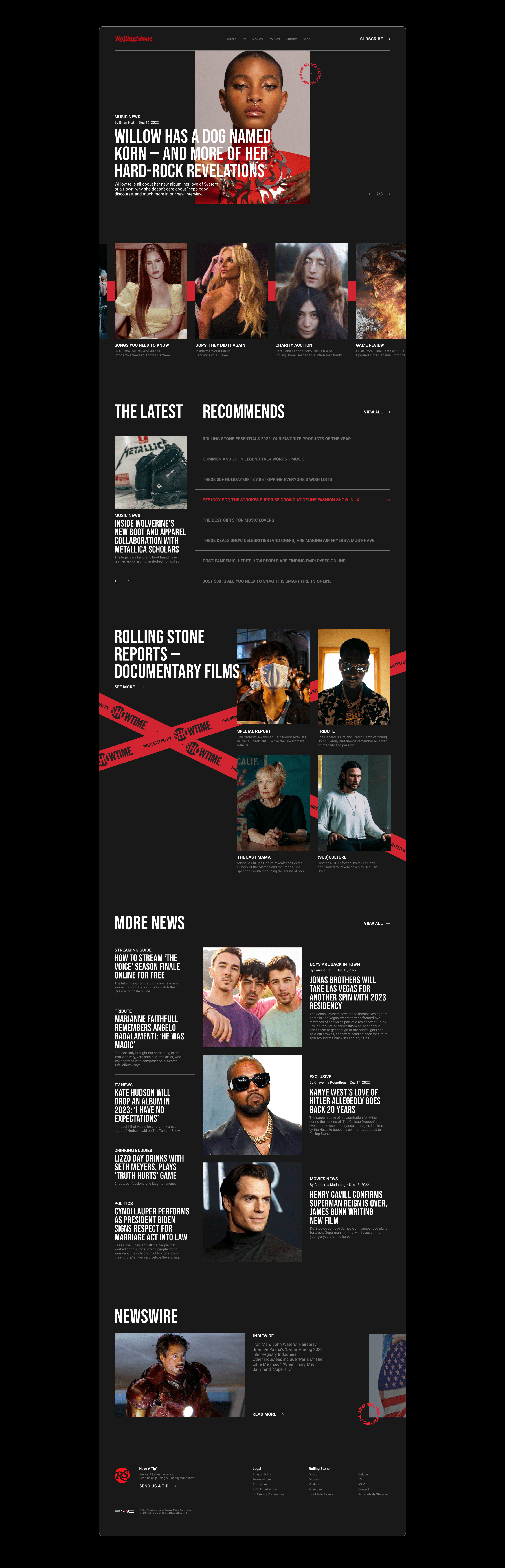 Rolling Stone | News Magazine Redesign — Изображение №2 — Интерфейсы, Брендинг на Dprofile