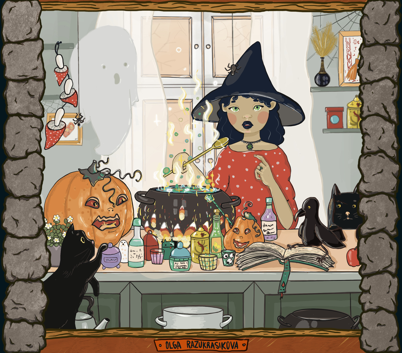 Witchy Kitchen Collab — Изображение №6 — Иллюстрация на Dprofile