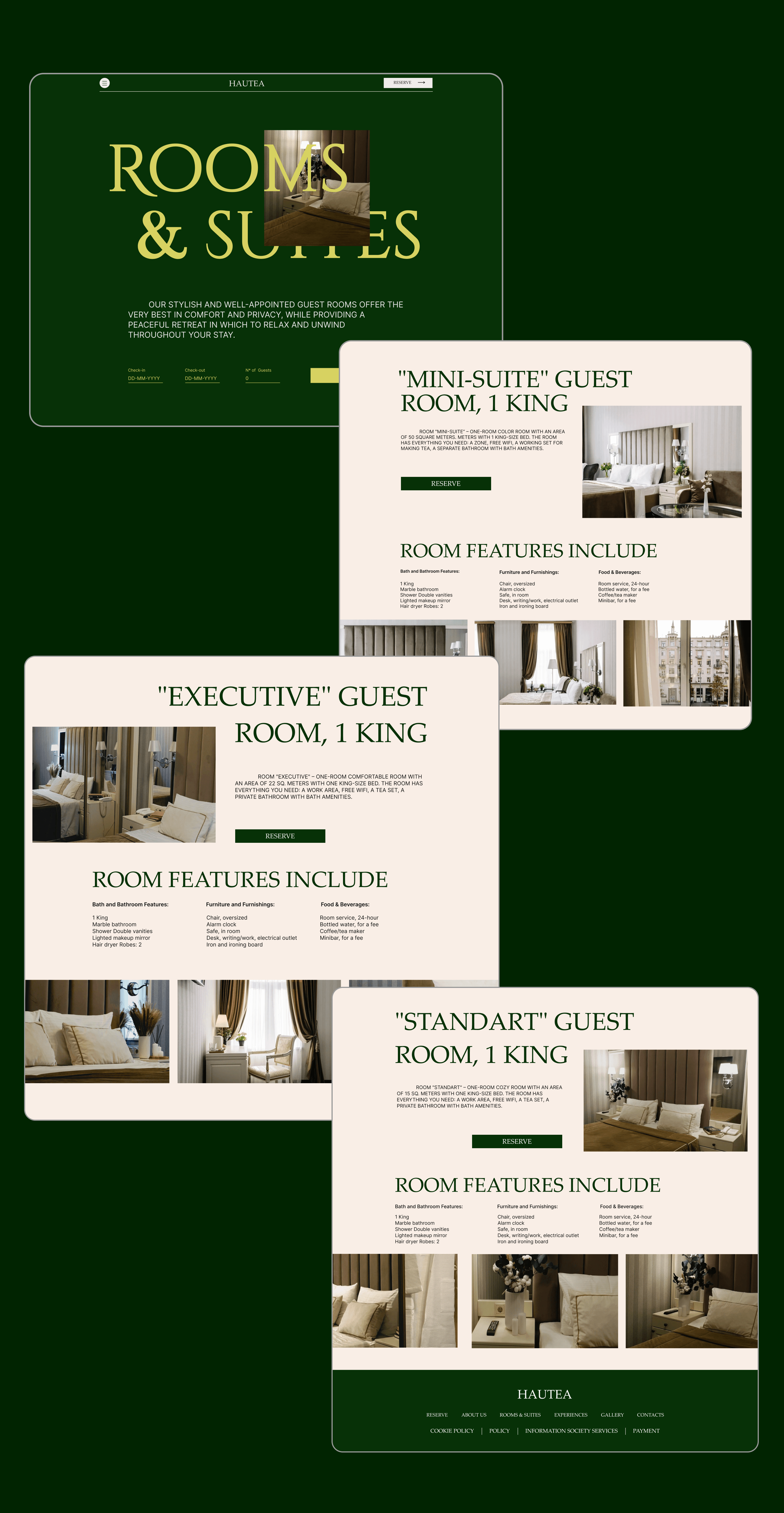 WEBSITE FOR HOTEL, UX/UI DESIGN — Изображение №9 — Интерфейсы на Dprofile