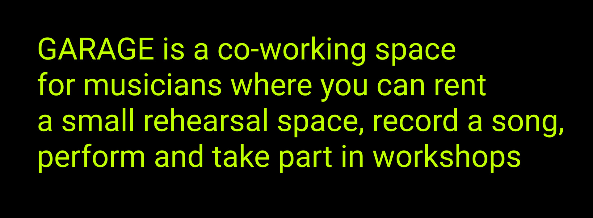 Musical coworking - GARAGE vol. 02 — Изображение №1 — Брендинг, Графика на Dprofile