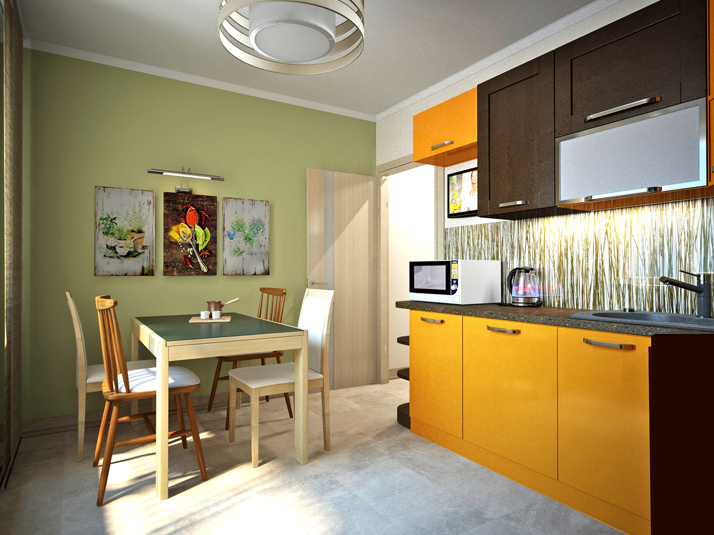 Дизайн проект 3 х комн. квартиры — Изображение №10 — 3D на Dprofile