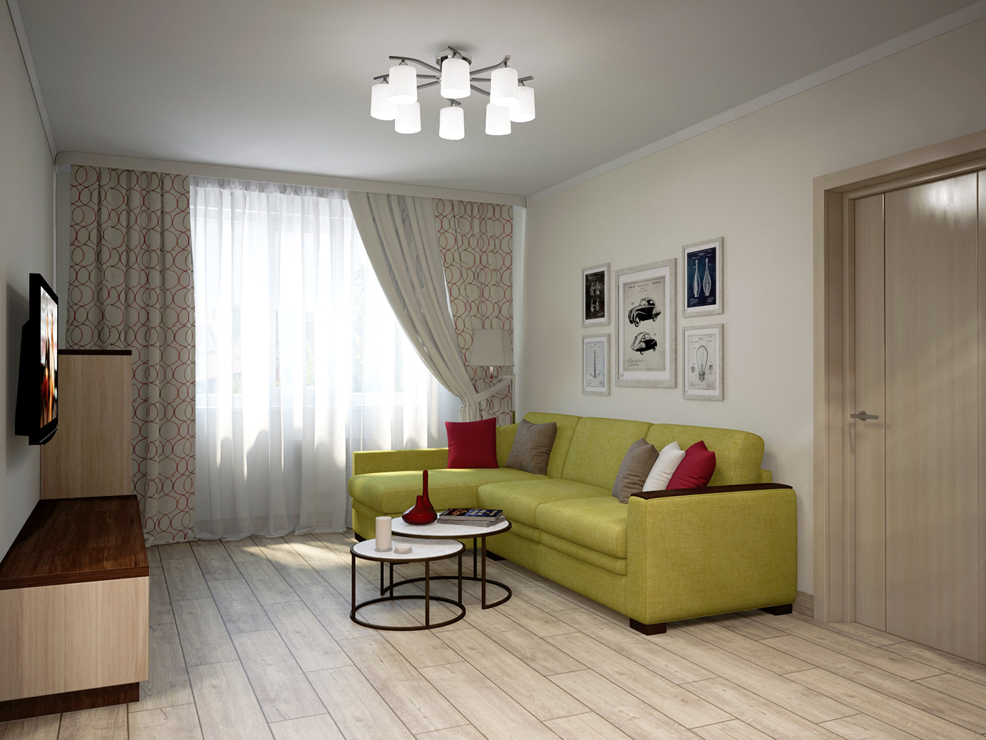 Дизайн проект 3 х комн. квартиры — Изображение №3 — 3D на Dprofile