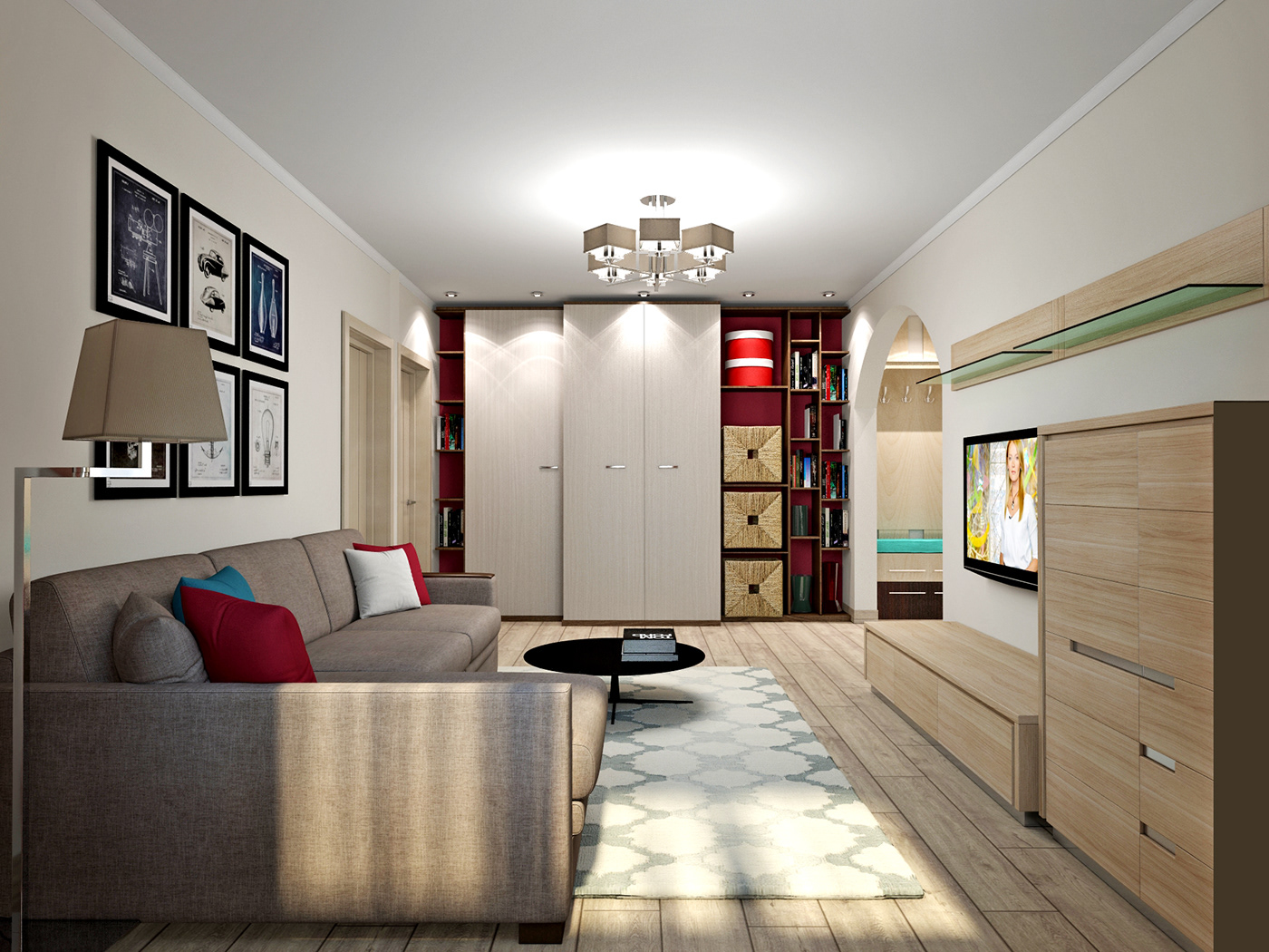 Дизайн проект 3 х комн. квартиры — Изображение №2 — 3D на Dprofile