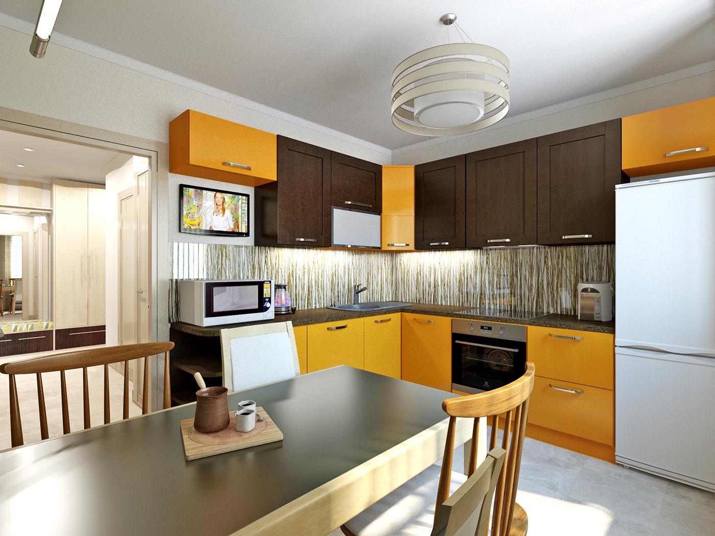 Дизайн проект 3 х комн. квартиры — Изображение №9 — 3D на Dprofile