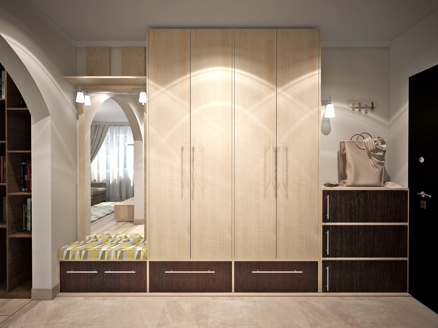 Дизайн проект 3 х комн. квартиры — Изображение №6 — 3D на Dprofile