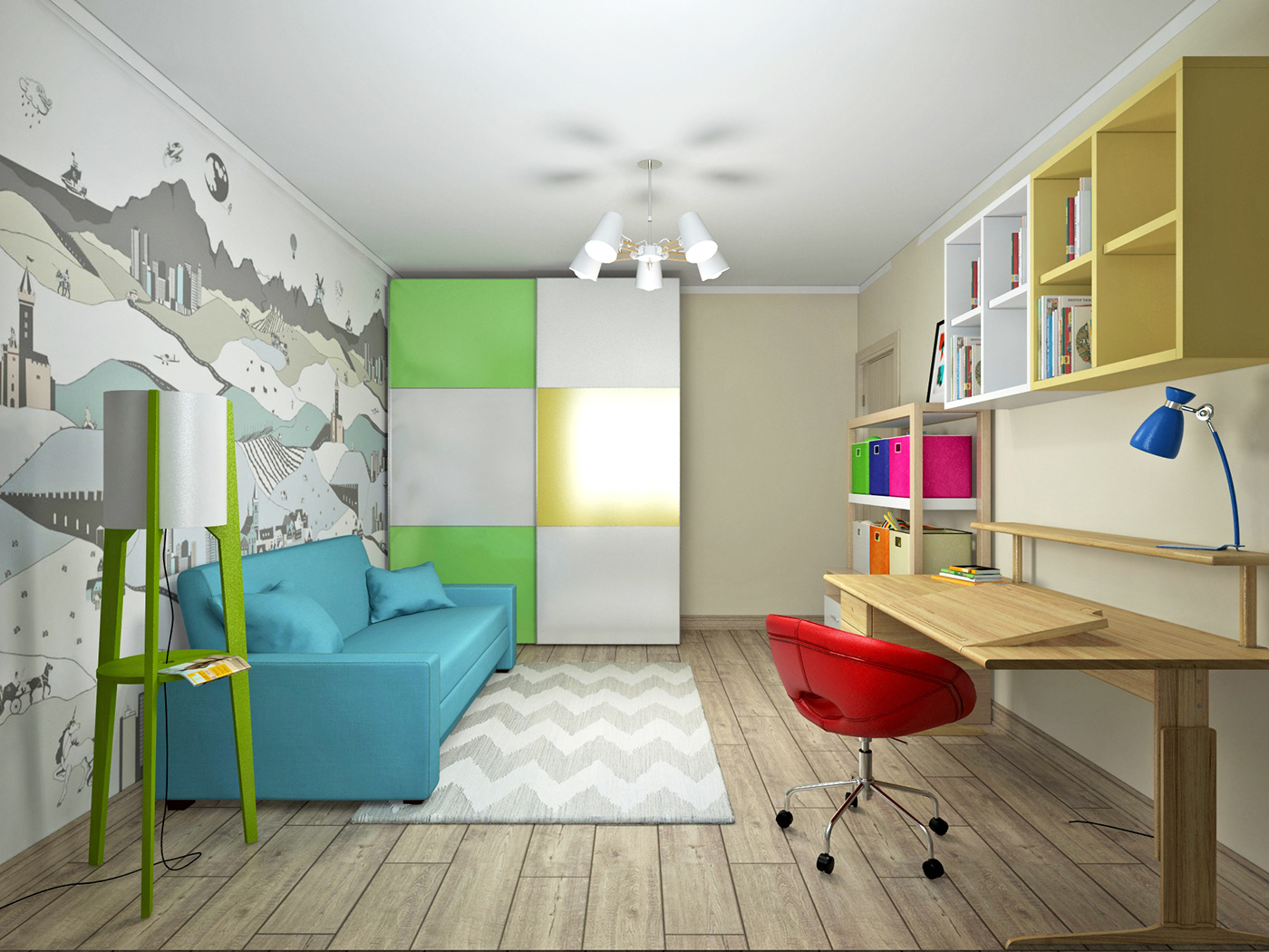 Дизайн проект 3 х комн. квартиры — Изображение №15 — 3D на Dprofile