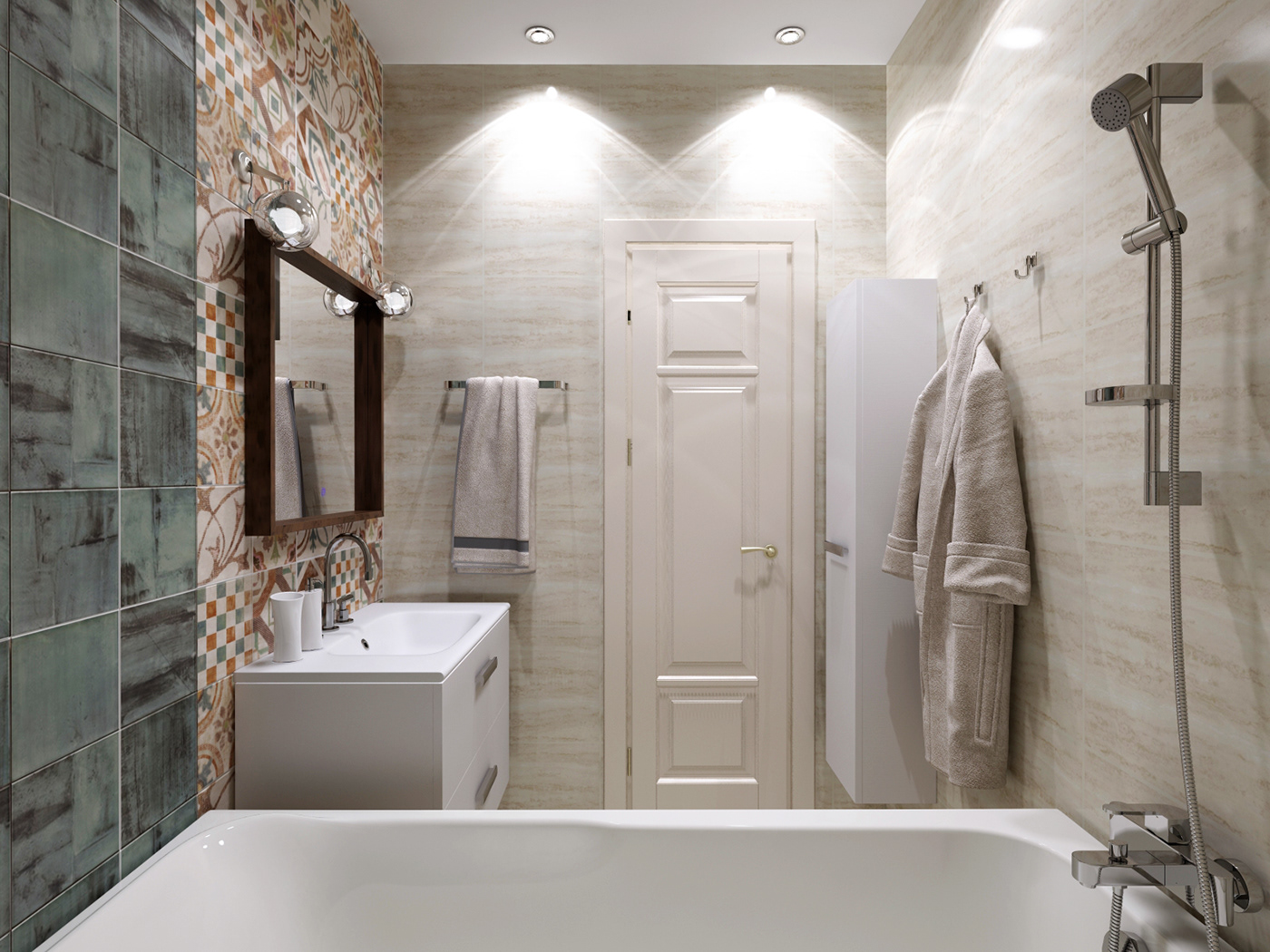 Дизайн проект 2 х. комн. квартиры — Изображение №23 — 3D на Dprofile