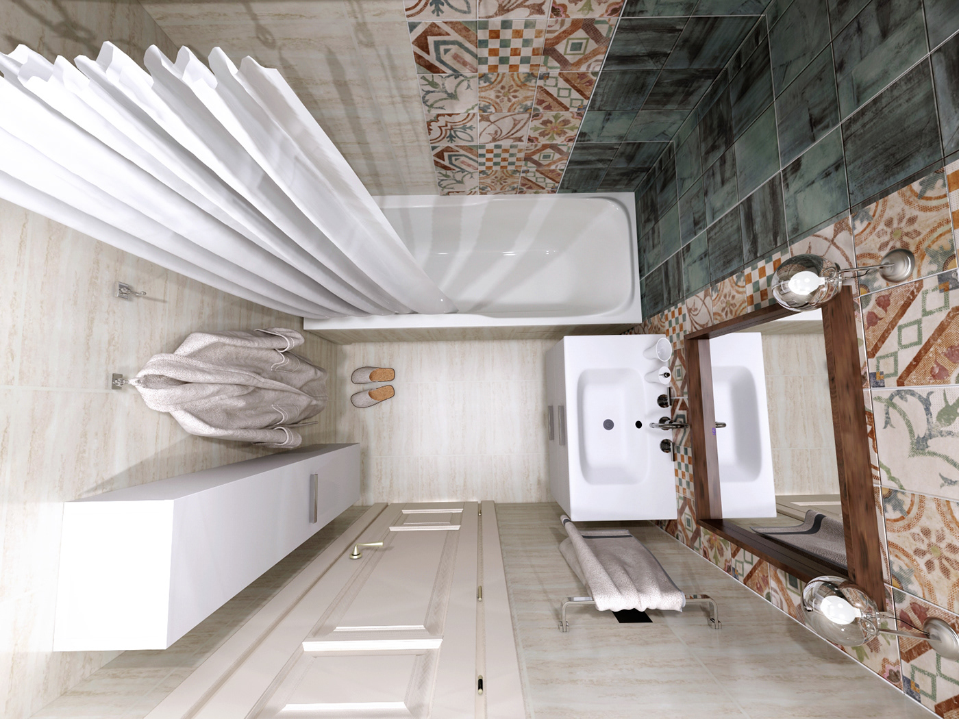 Дизайн проект 2 х. комн. квартиры — Изображение №25 — 3D на Dprofile